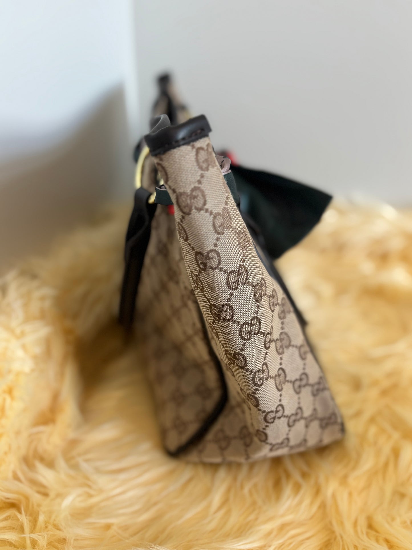 Monogram Shoulder Tote w/ Bow-Scarf Accents โ Inspired โจ๐๐