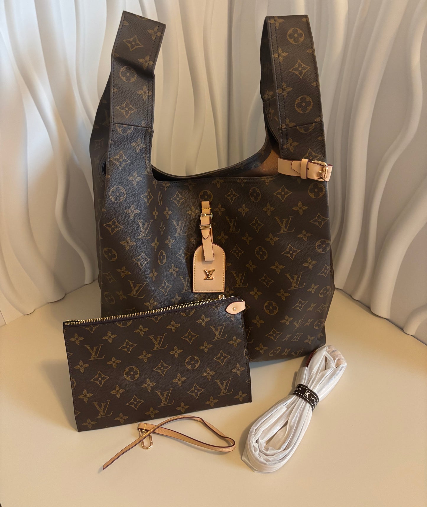 Inspired Monogram Shoulder Tote โจ