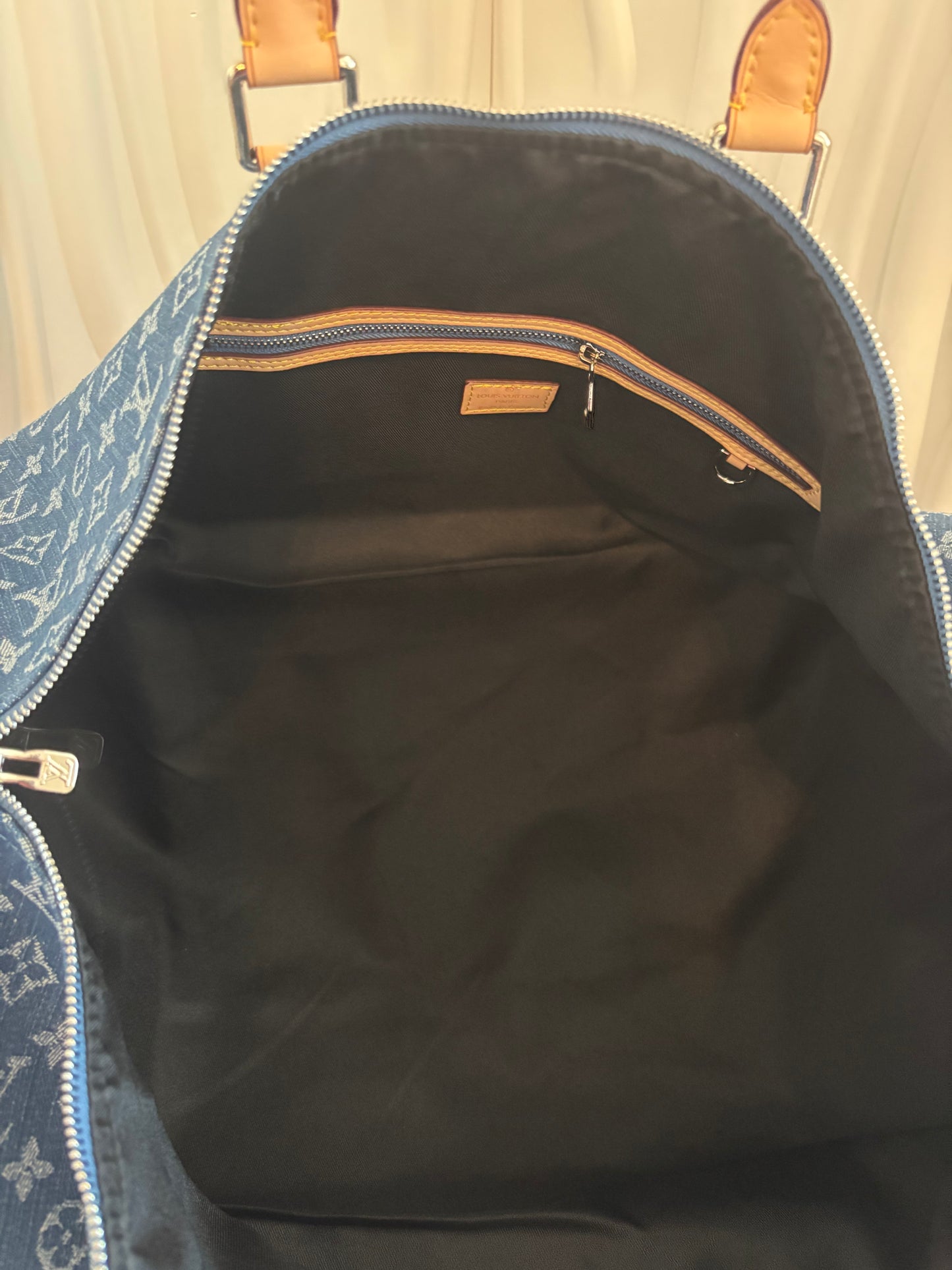 Denim Monogram Weekender Duffle โ Inspired ๐๐งณโจ
