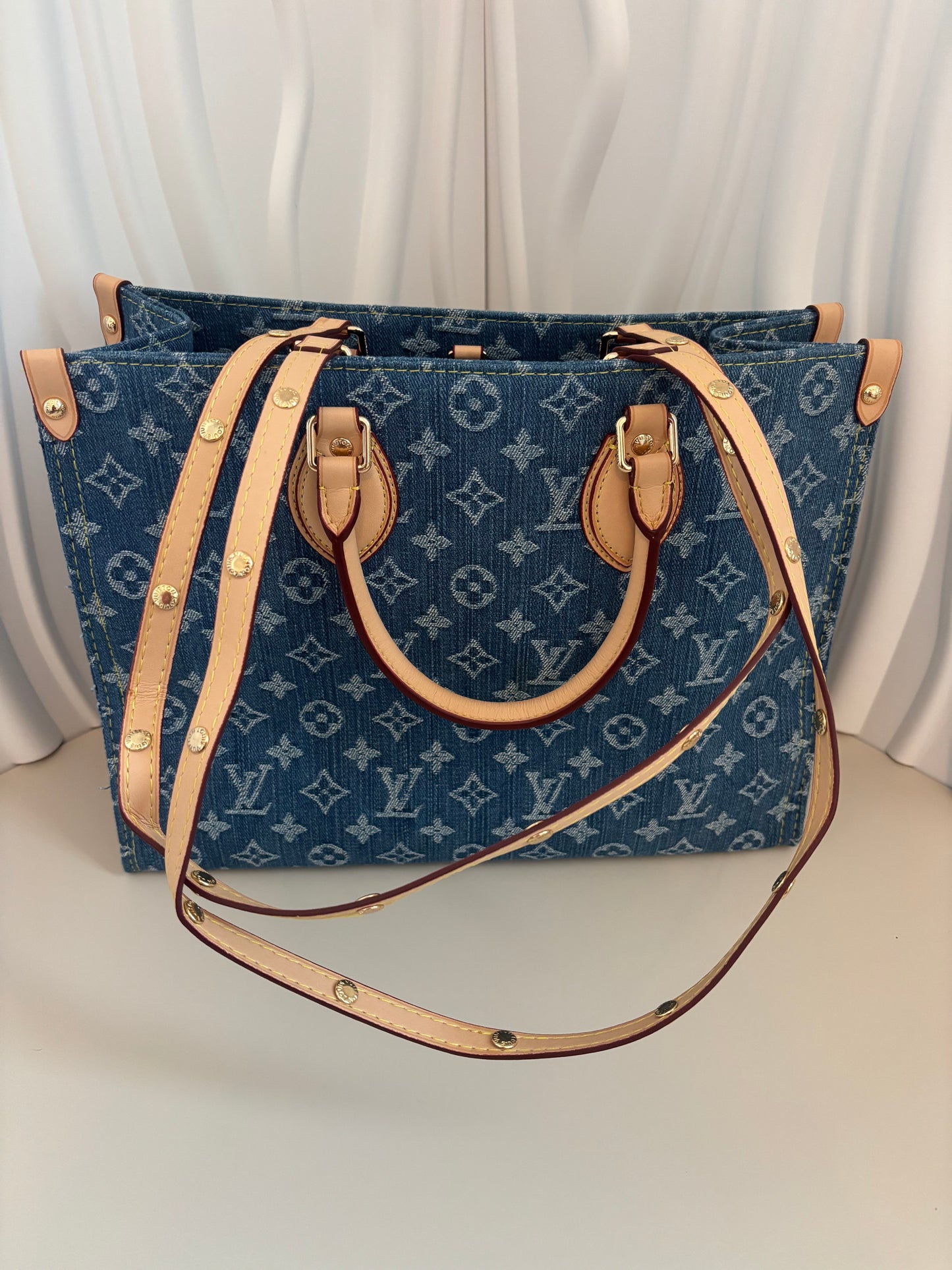 Denim Monogram City Tote โ Inspired ๐๐