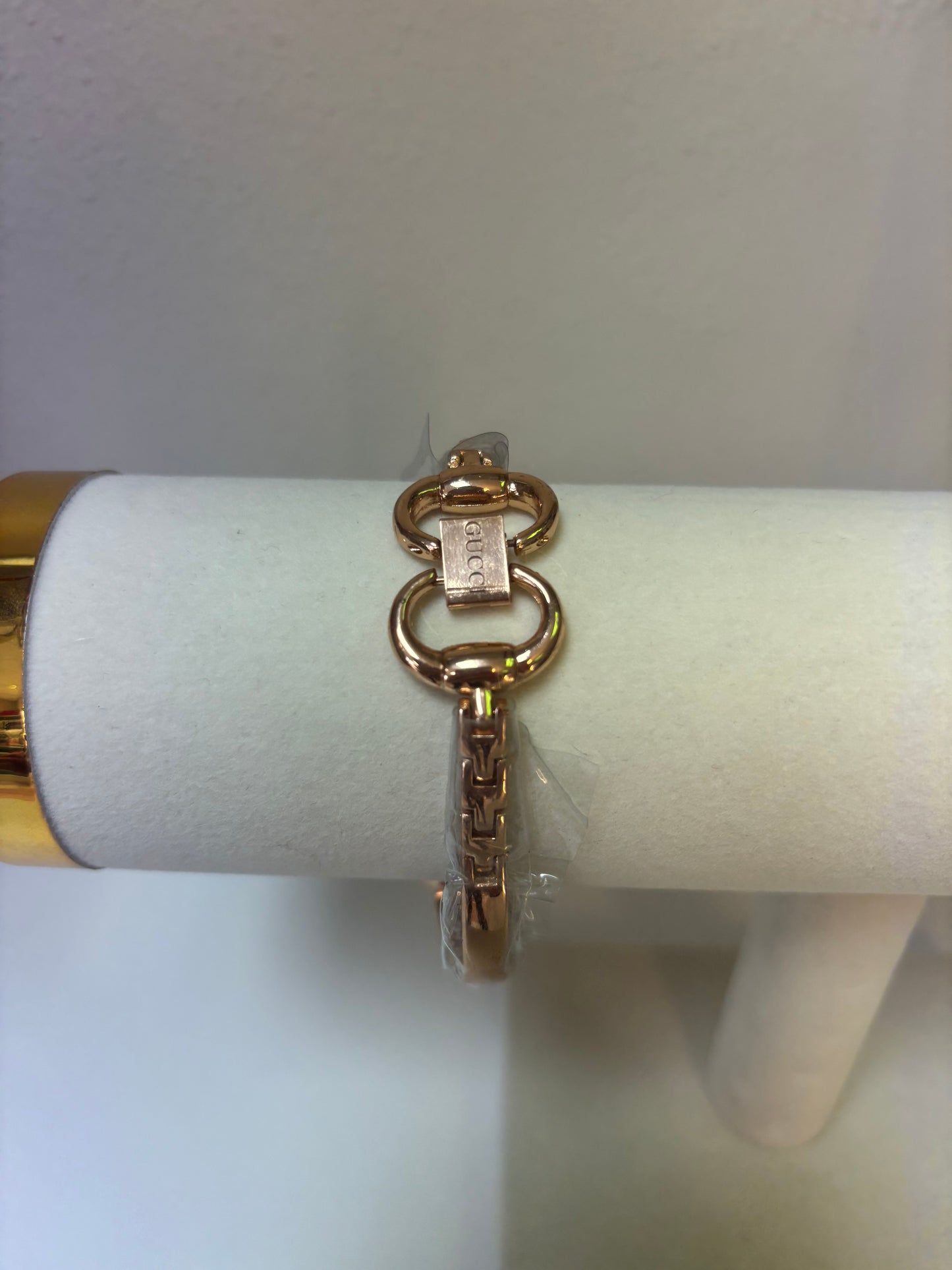 Inspired Rose Gold Signature Link Watch – Plum Dial