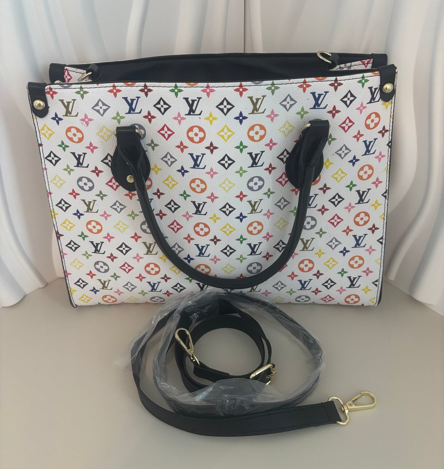 Inspired Multicolor Monogram Shopper Tote 🤍👜