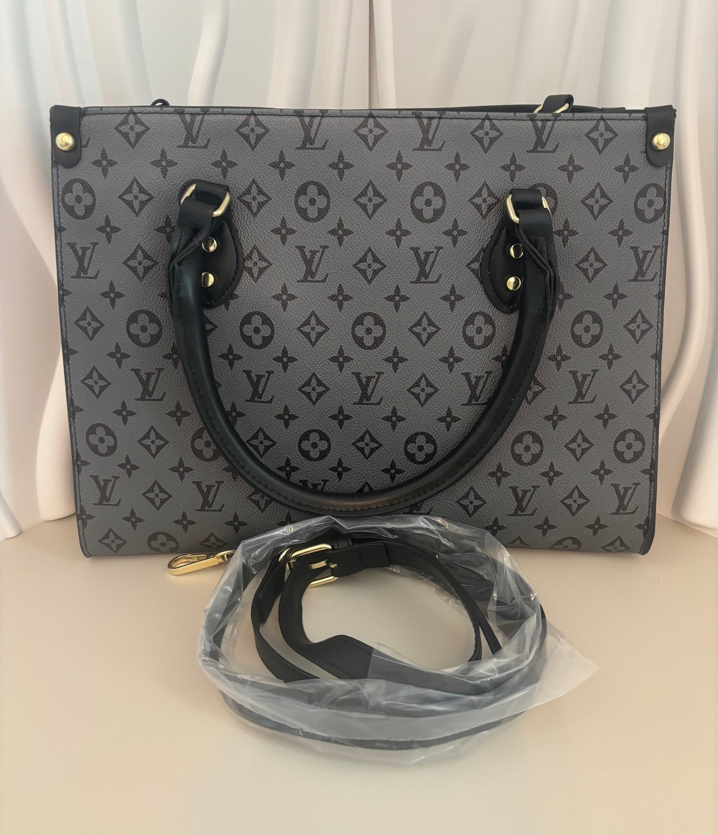 Inspired Grey Monogram Shopper Tote ๐ค๐