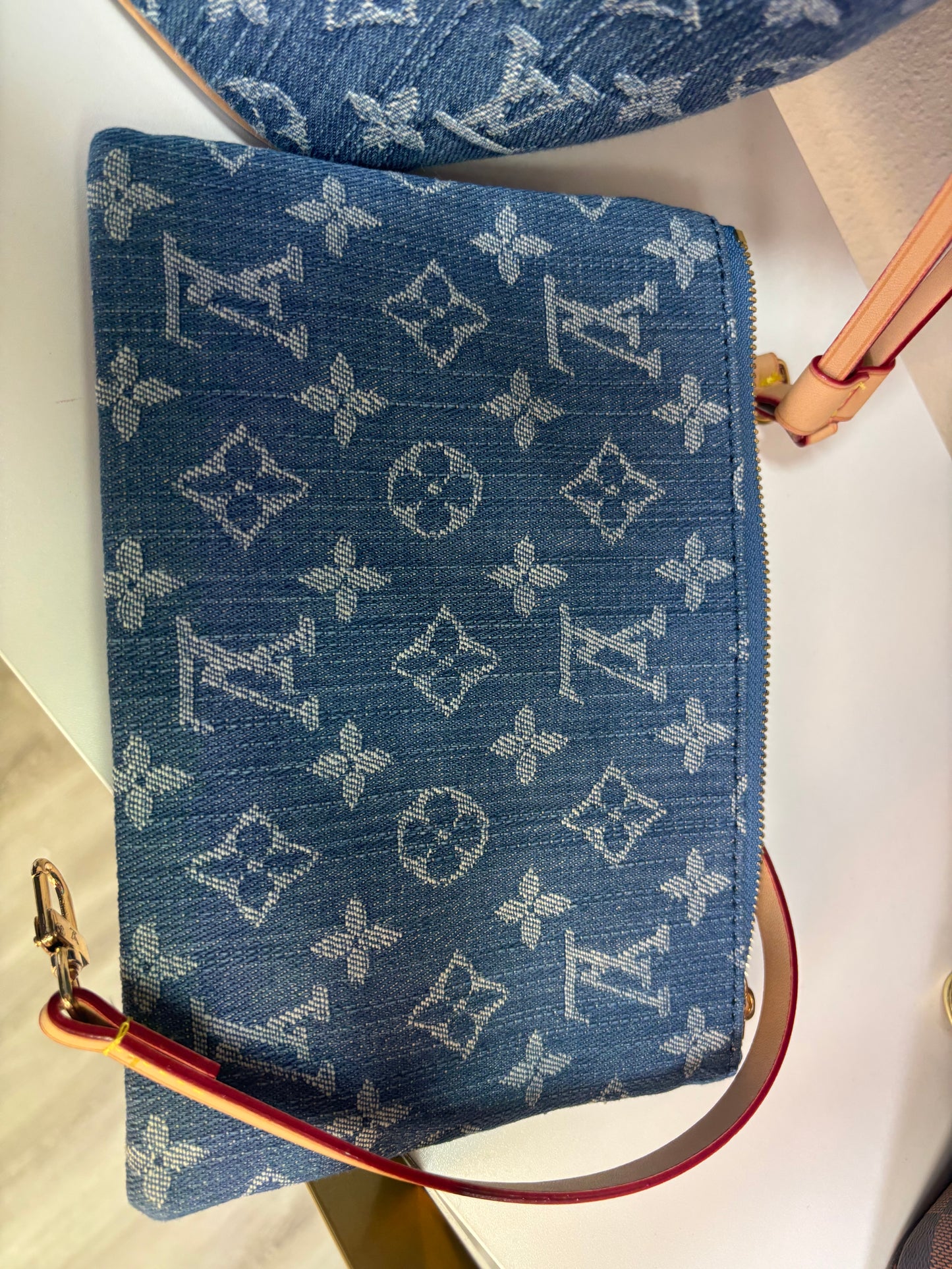 Inspired Denim Monogram Luxe Carryall Tote