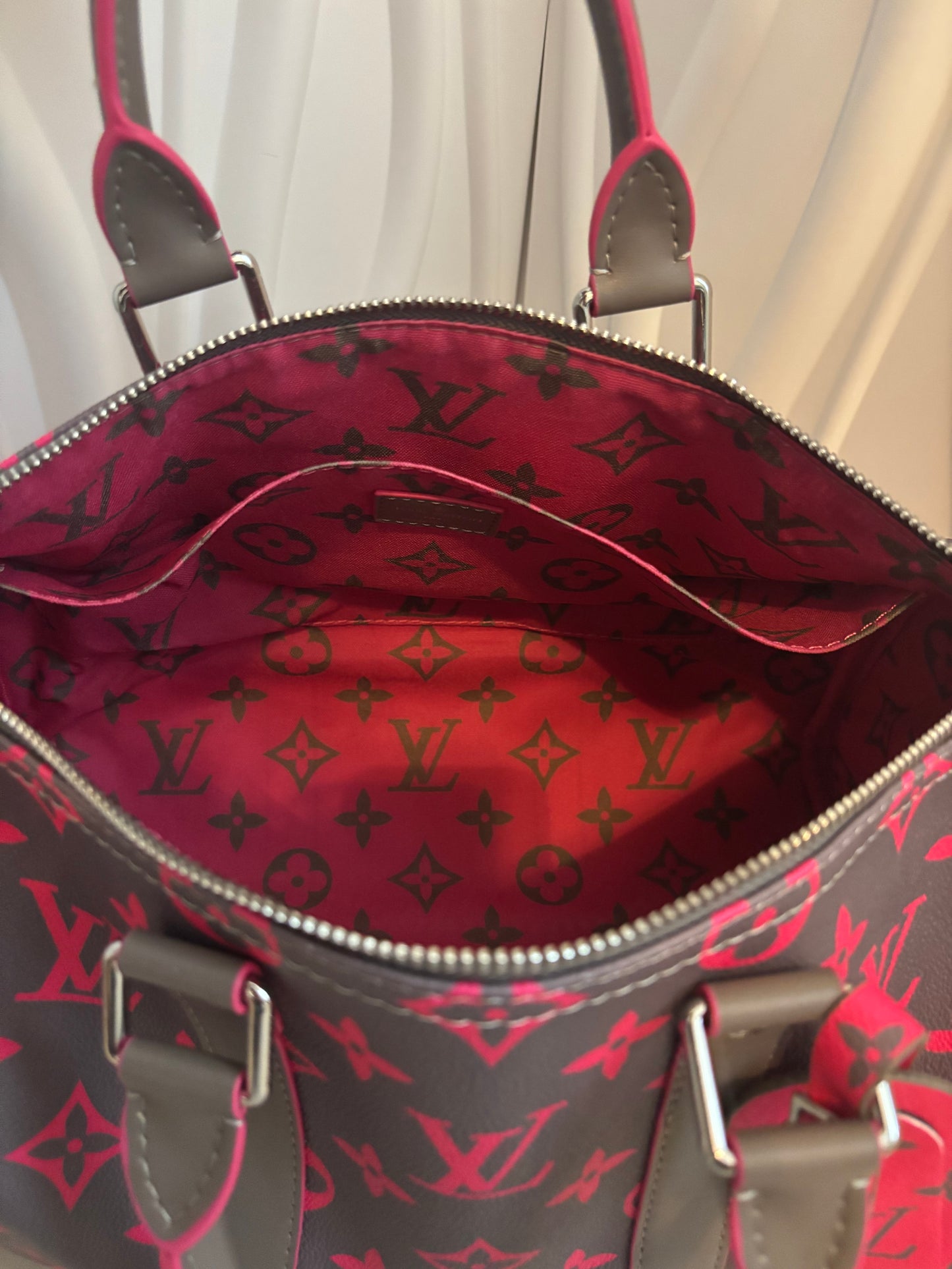 Inspired Grey & Pink Monogram Weekender Bag ๐๐ฉถ