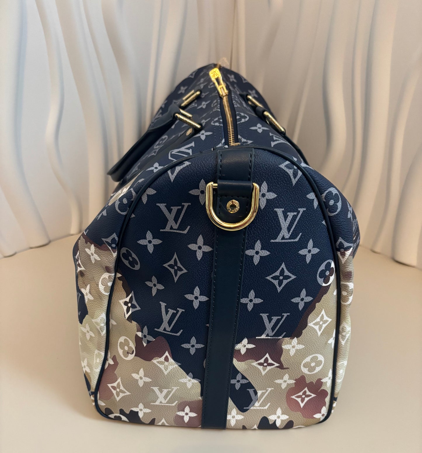 Inspired Navy Bleached Monogram Weekender Bag ๐๐