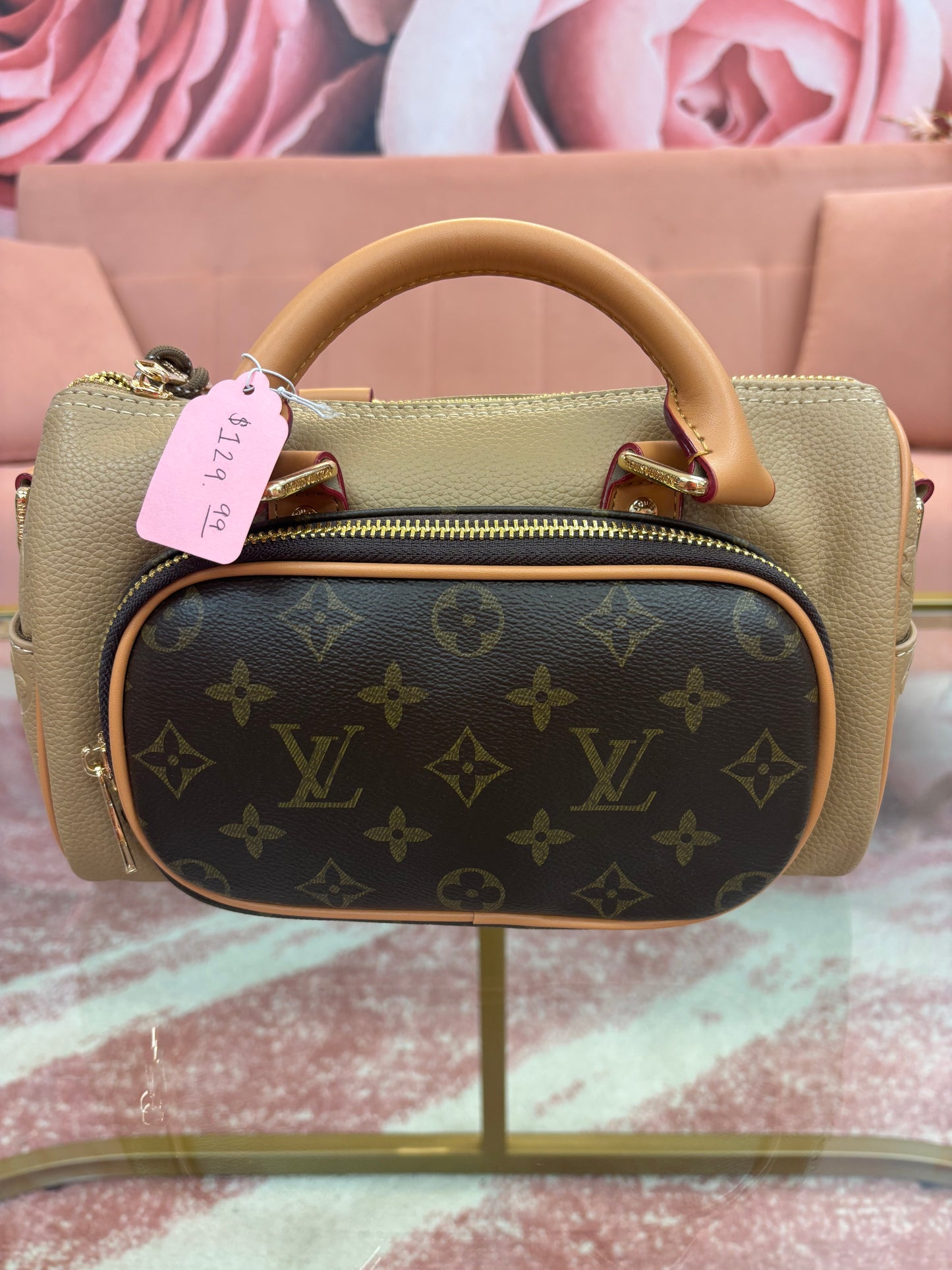 Inspired Monogram Mini Utility Barrel Bag