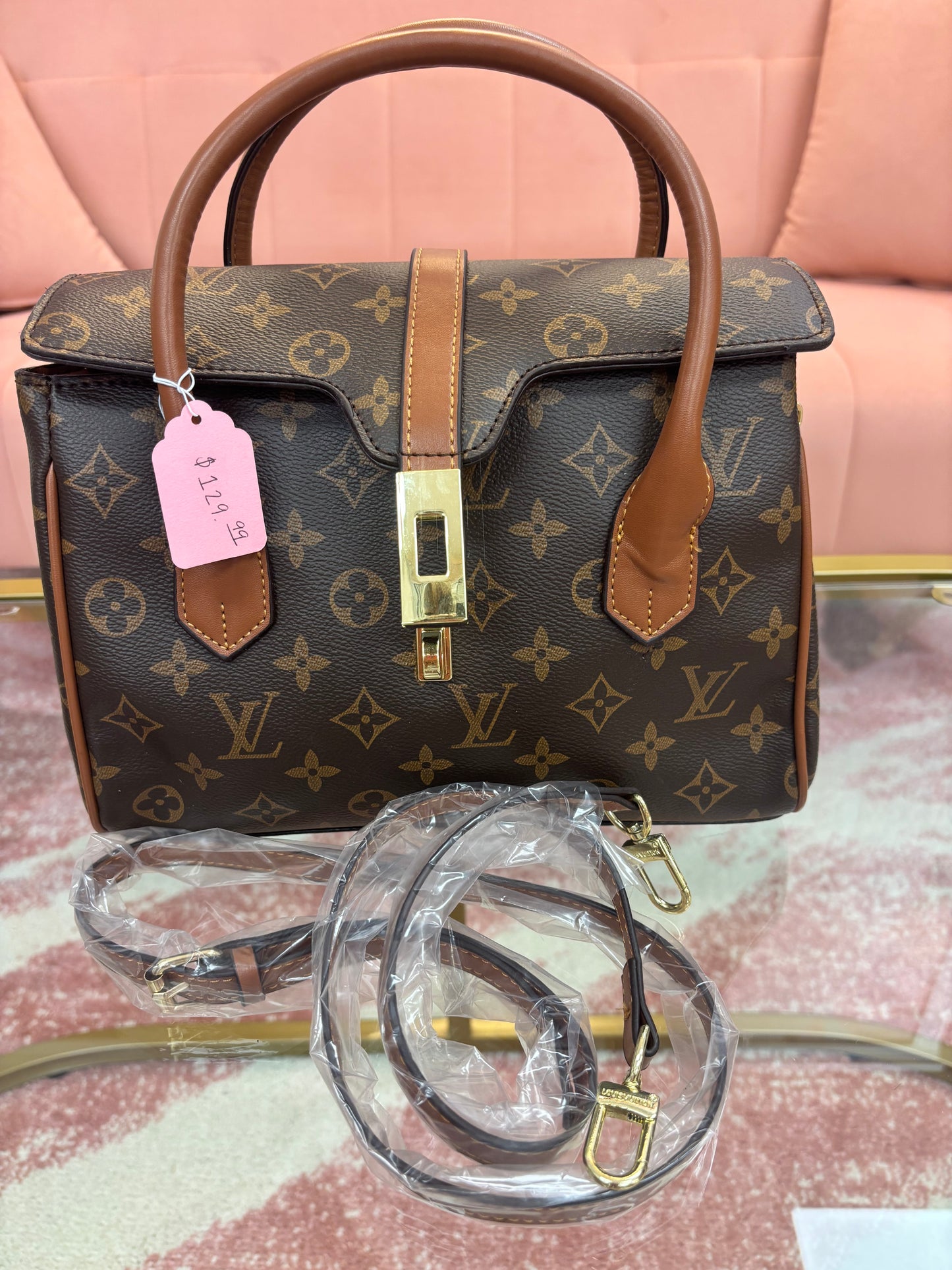 Inspired Monogram Satchel Crossbody Bag