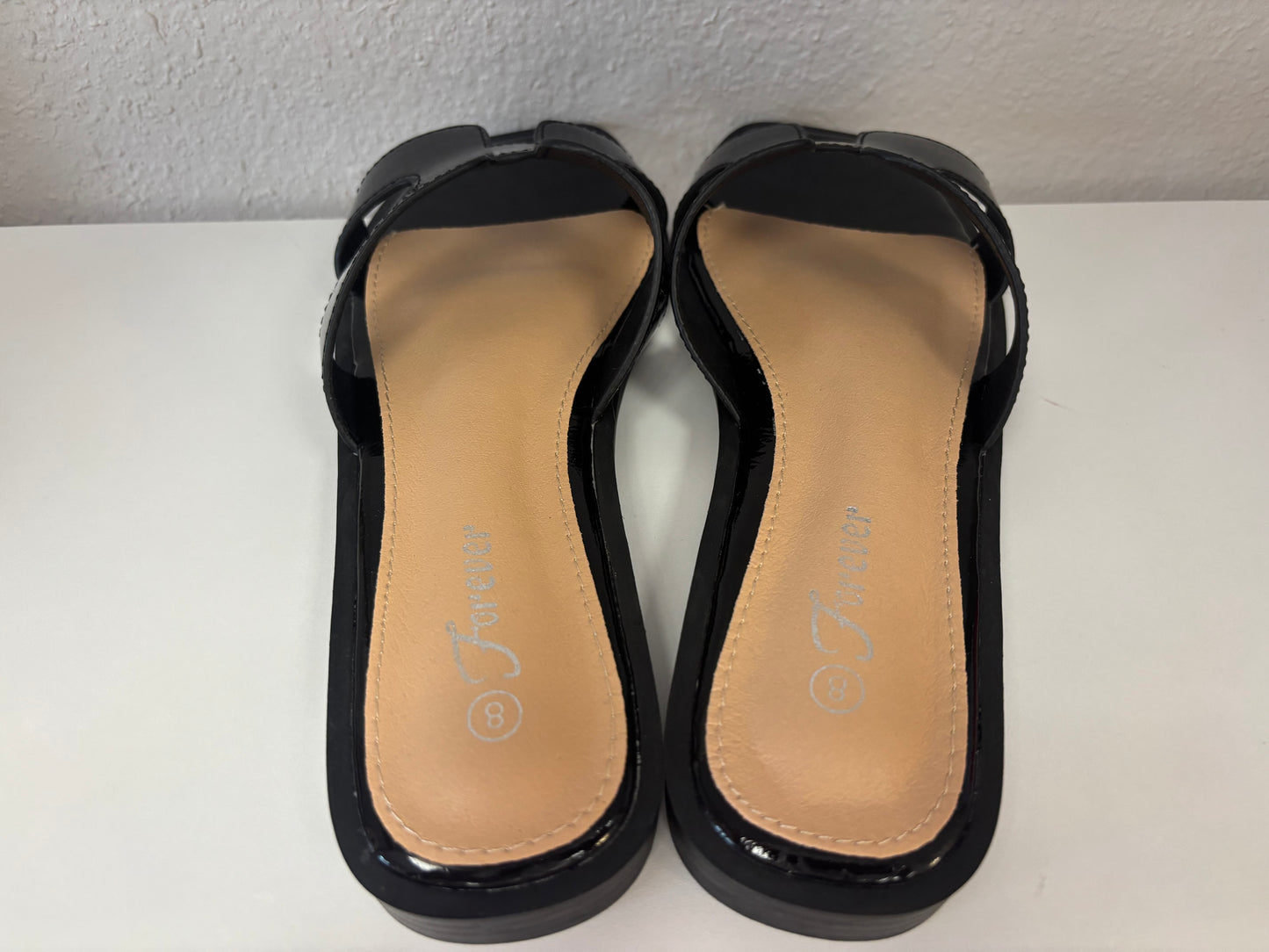 Luxe Black Flat Sandals
