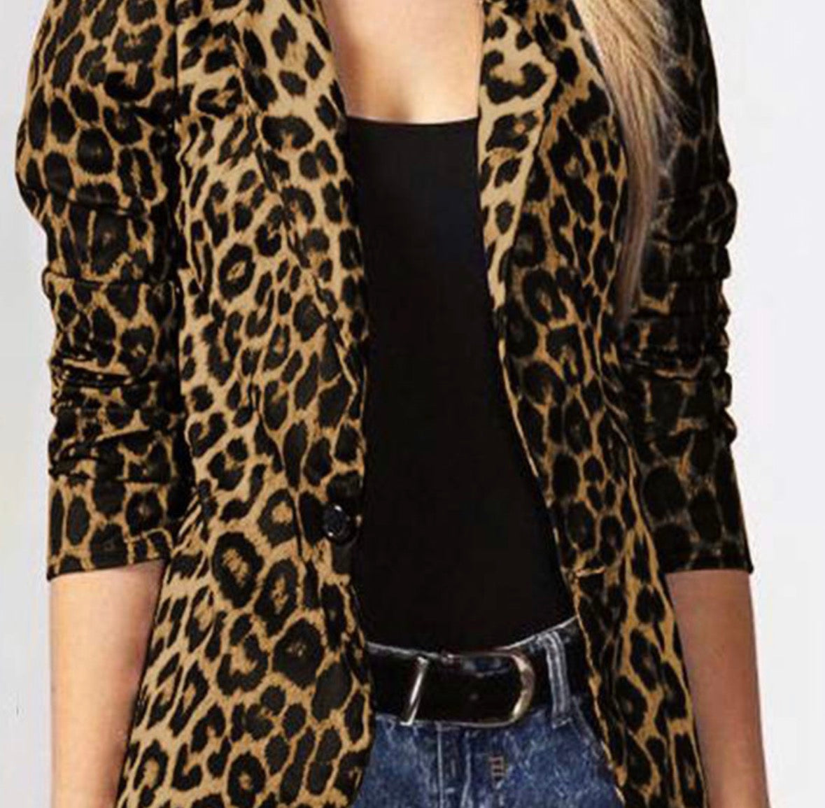 Women's Long Sleeve Blazers Printing Streetwear Leopard