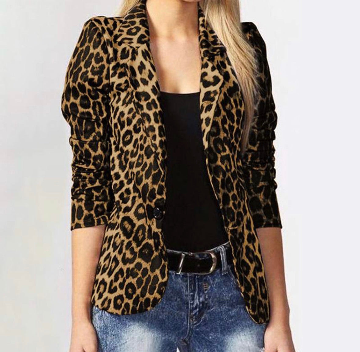 Women's Long Sleeve Blazers Printing Streetwear Leopard