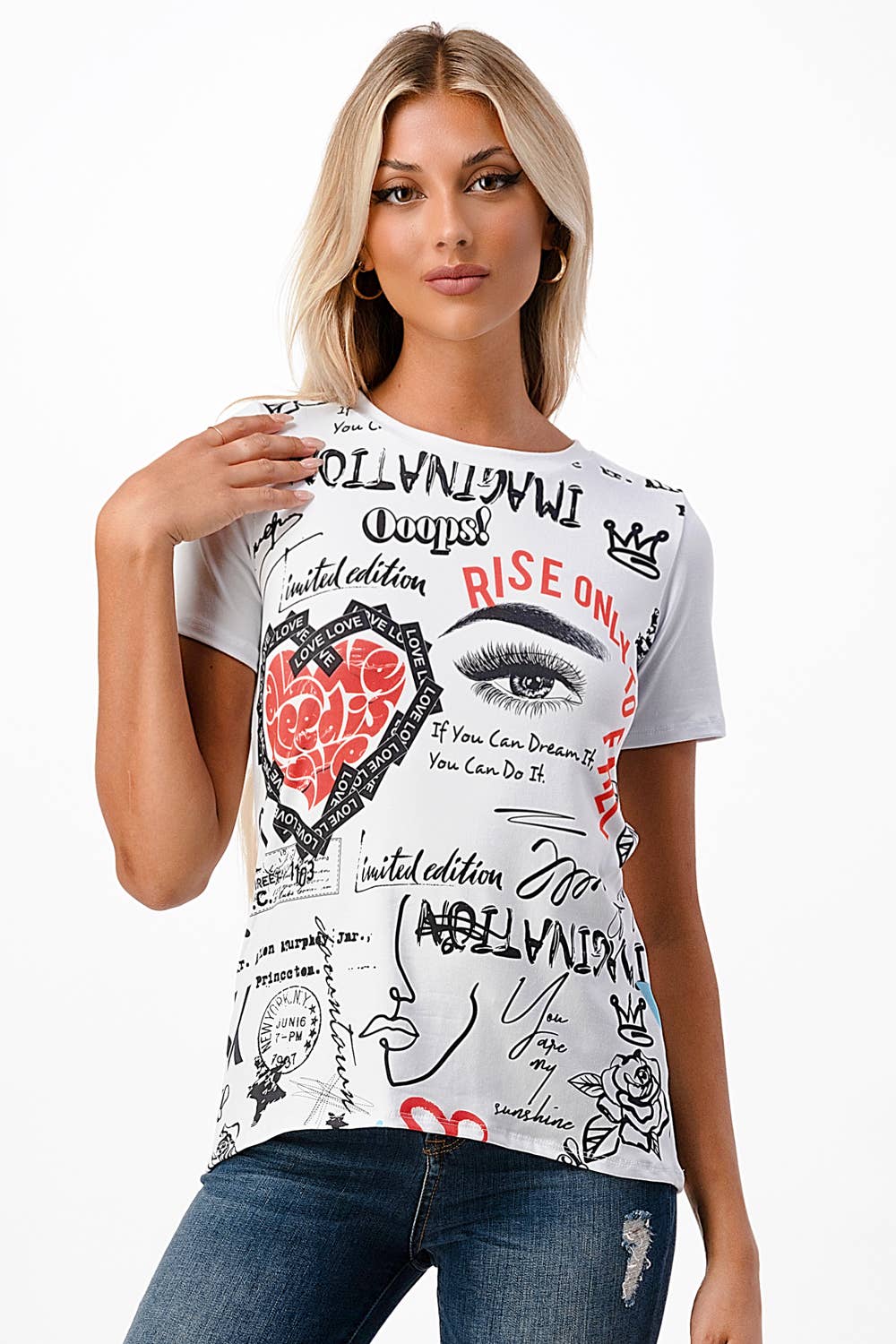 Lettering Print Top