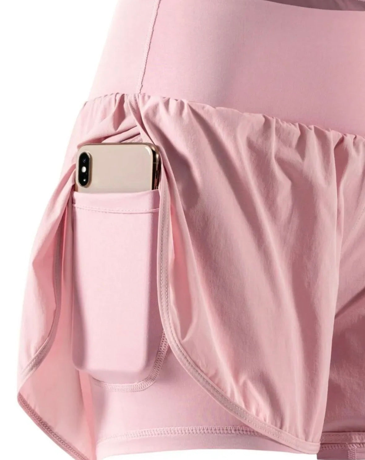 Pocketed High Waist Active Shorts