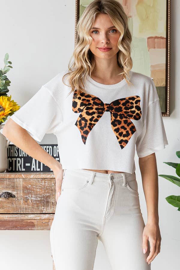CHEETAH BOW TEE