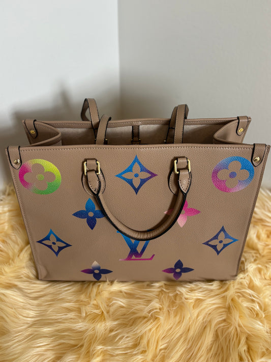 Glam Rainbow Monogram Tote — Inspired 🤎👜