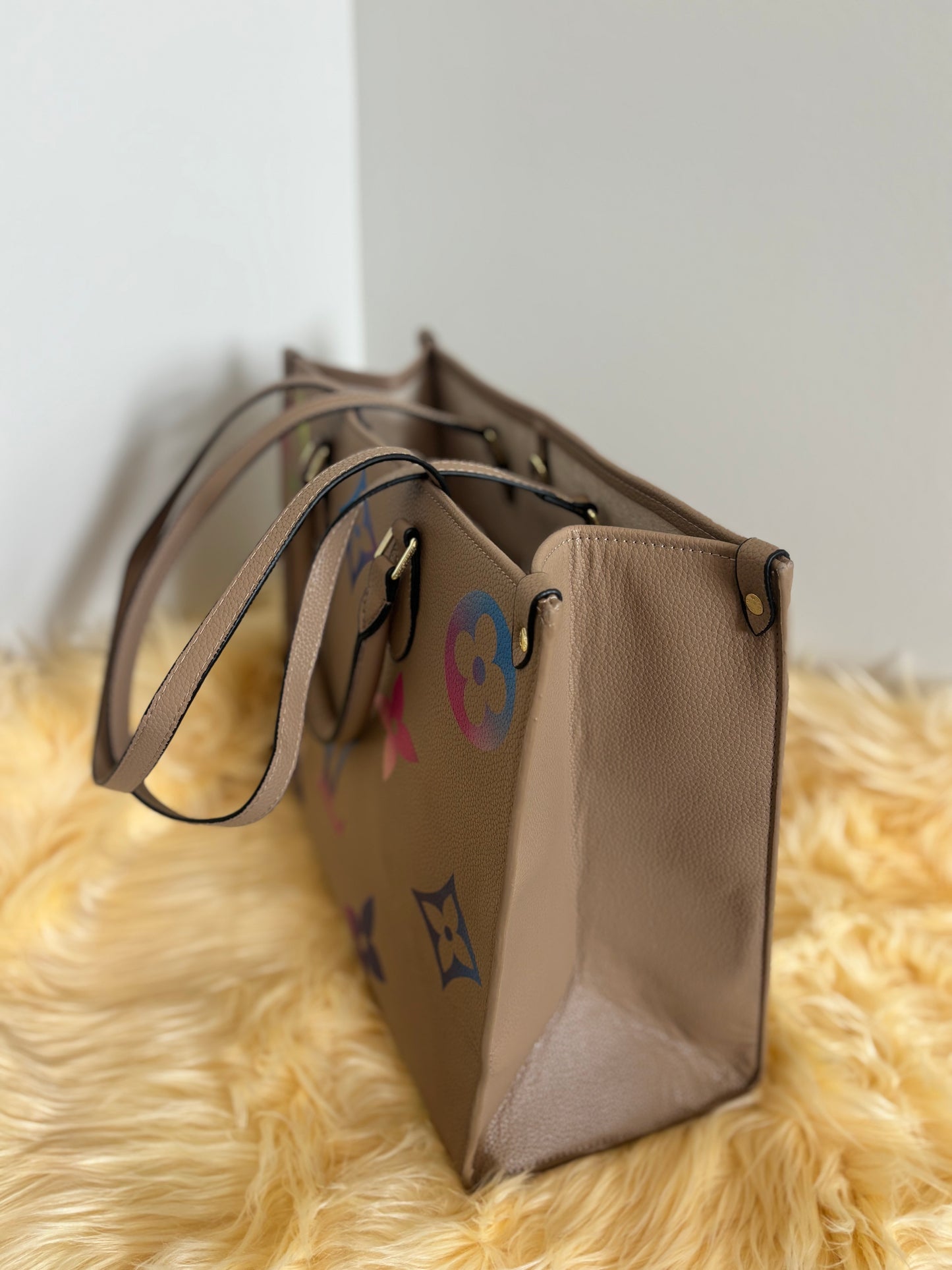 Glam Rainbow Monogram Tote — Inspired 🤎👜