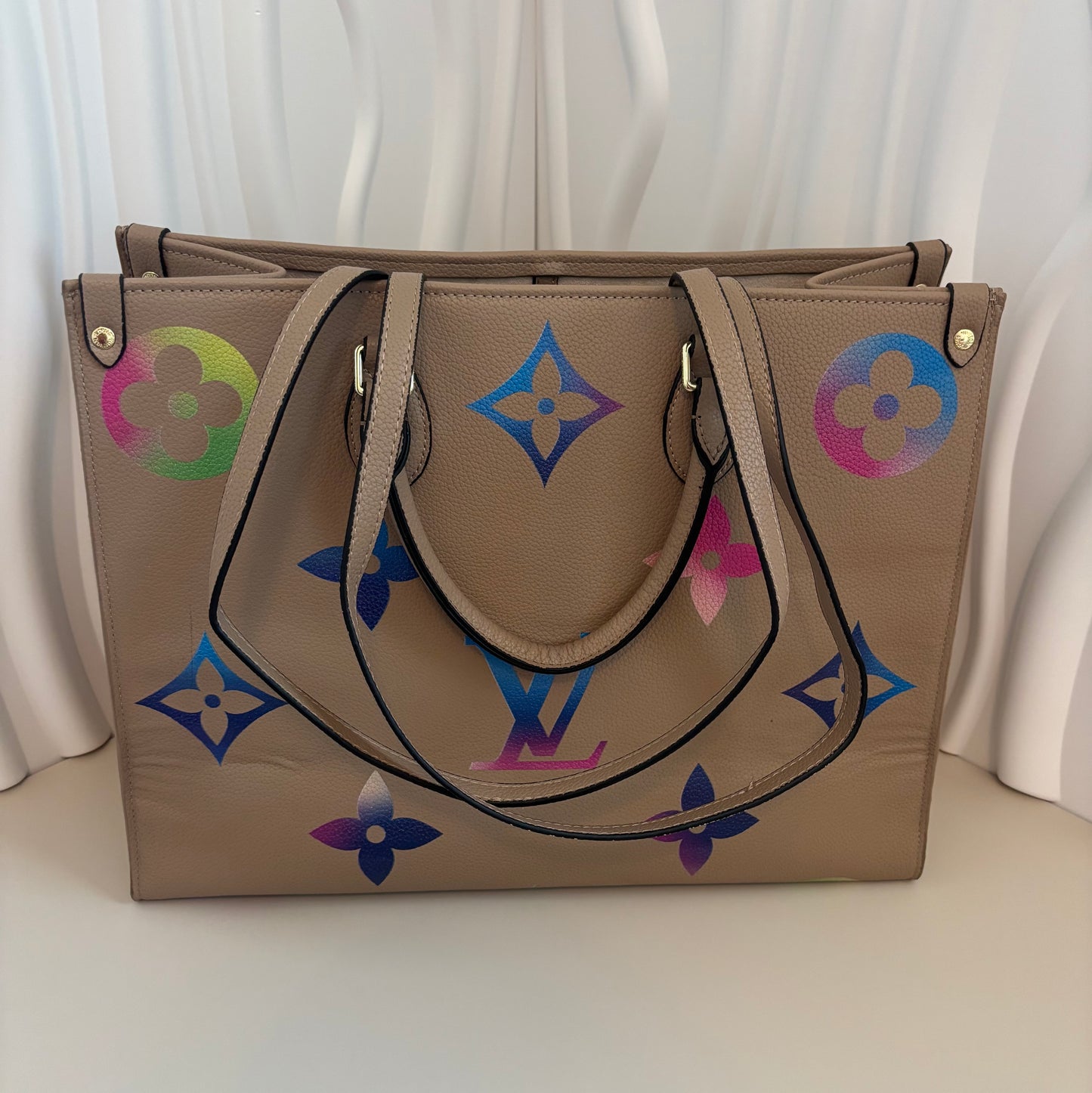 Glam Rainbow Monogram Tote — Inspired 🤎👜