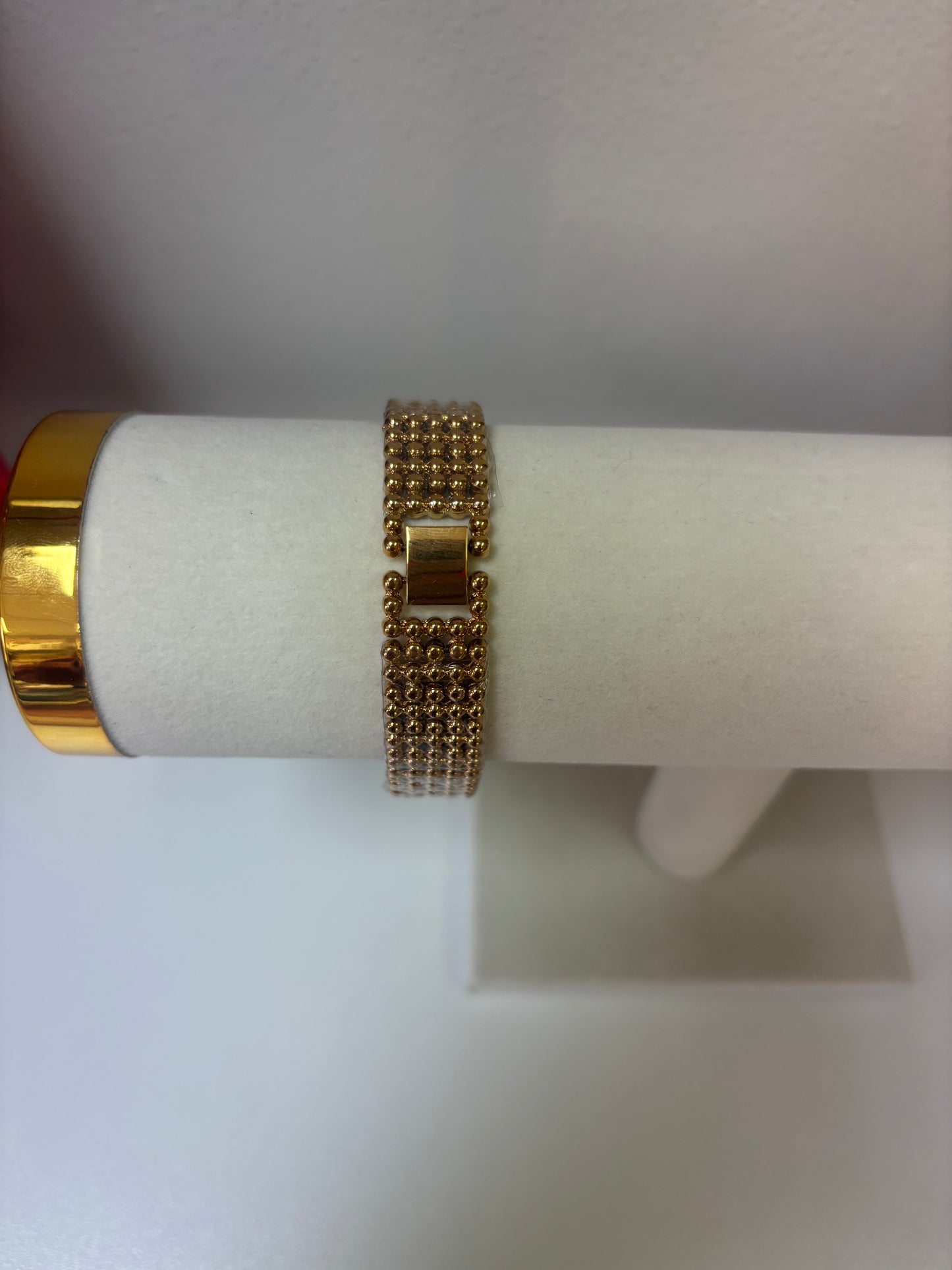 Inspired Gold Crystal Classic Watch – Pearl Dial