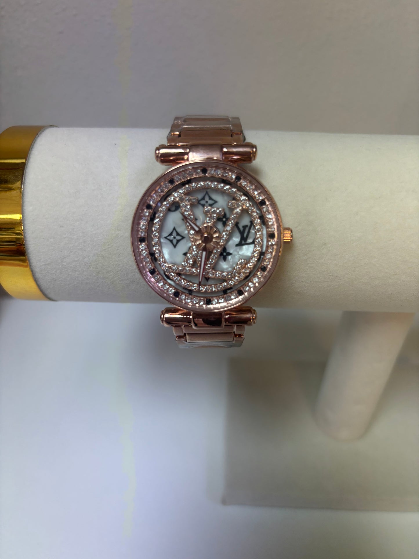Inspired Rose Gold Crystal Motion Watch