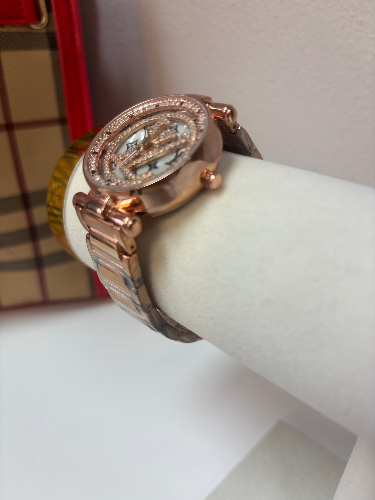 Inspired Rose Gold Crystal Motion Watch
