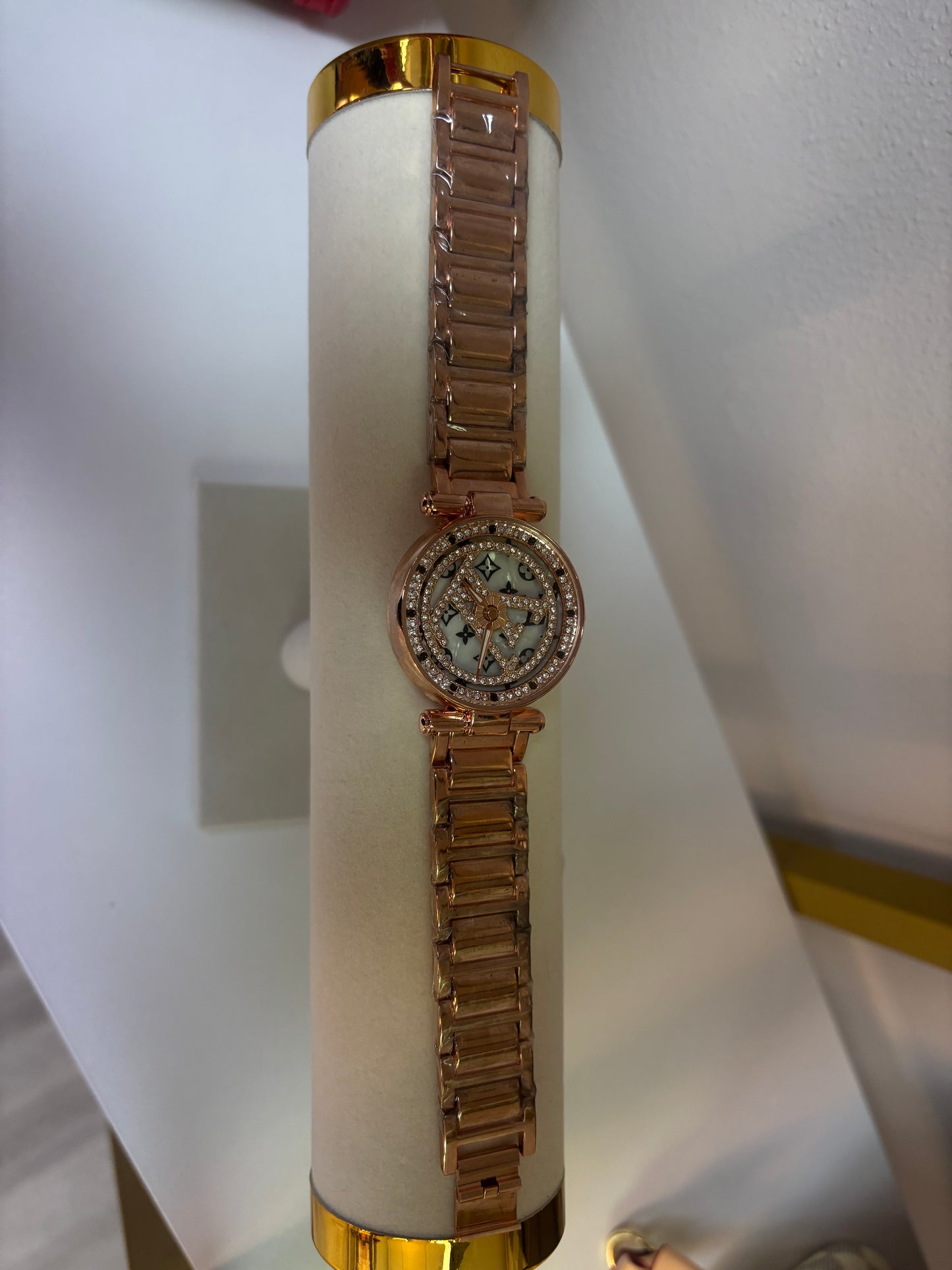 Inspired Rose Gold Crystal Motion Watch