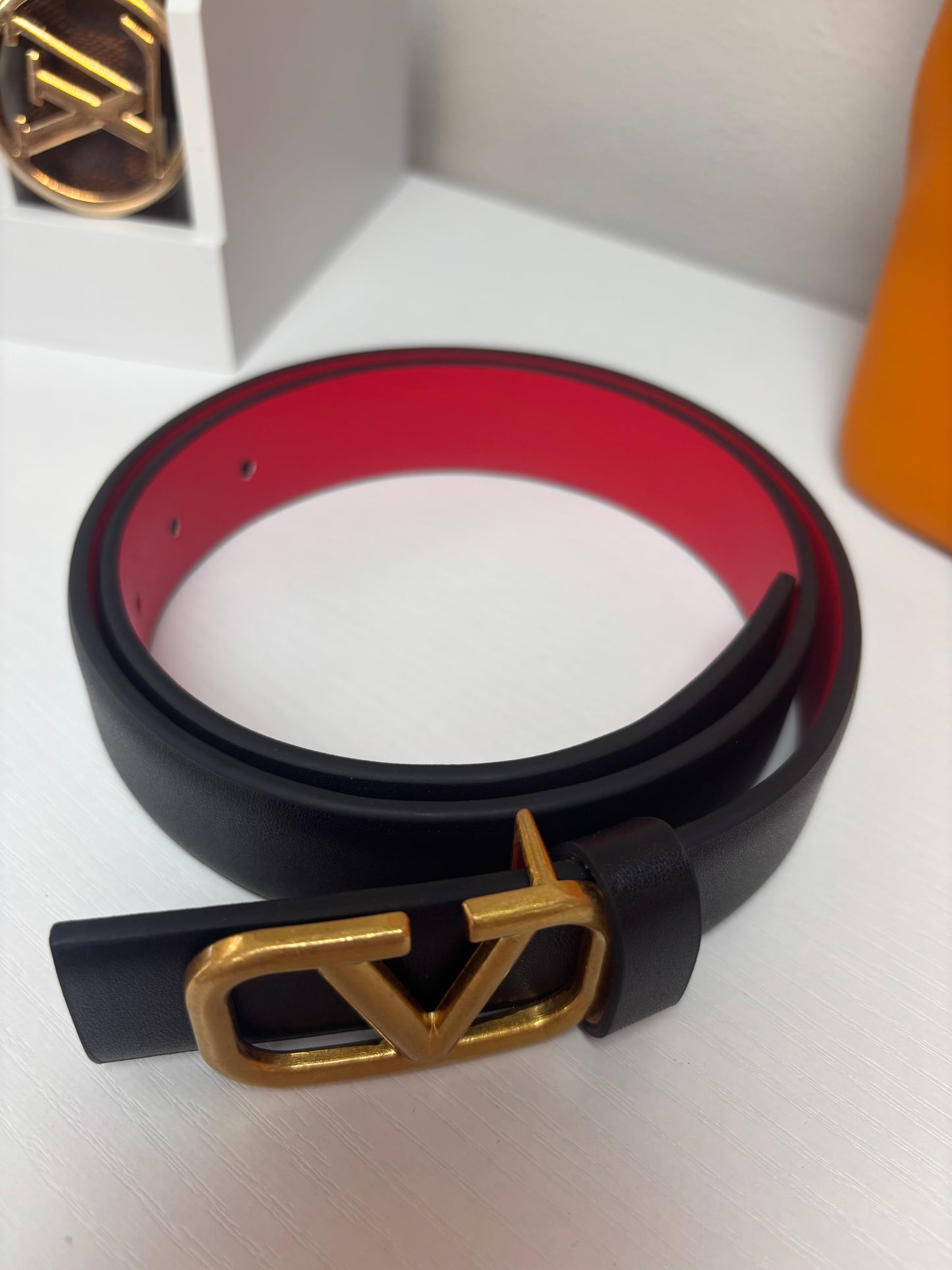 Inspired Classic Black Belt – Gold Signature Buckle