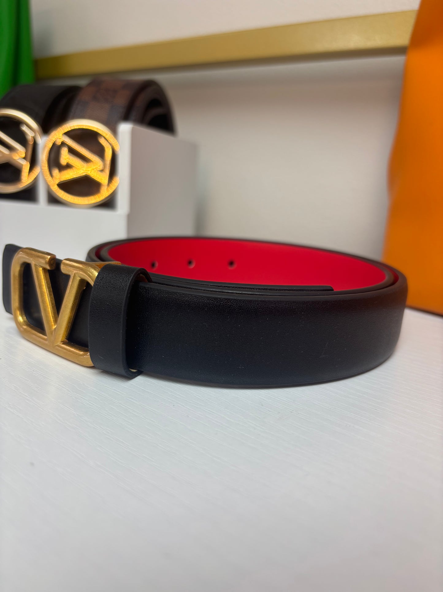 Inspired Classic Black Belt – Gold Signature Buckle