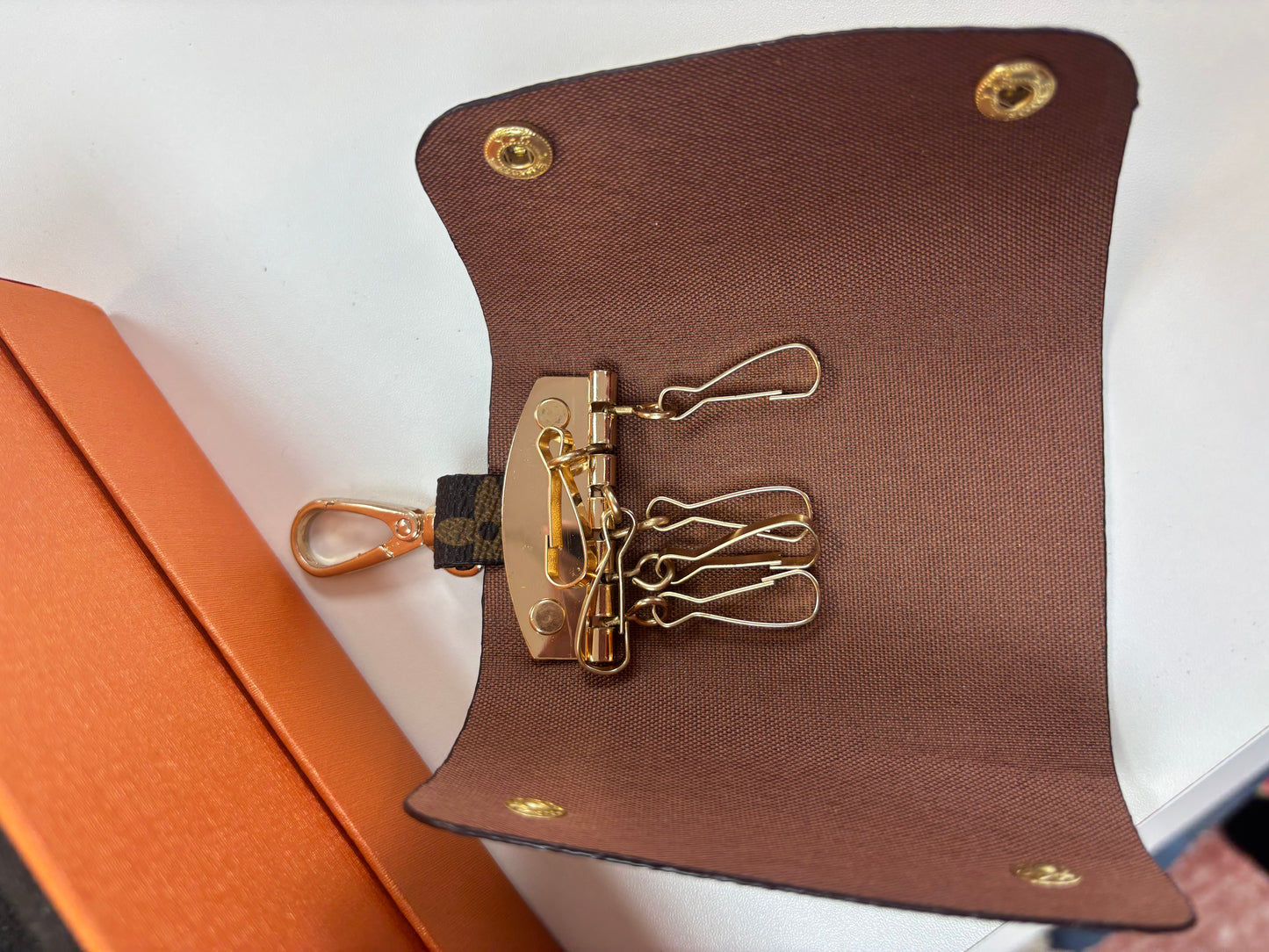 Inspired Monogram 3-Piece Wallet & Key Holder Set