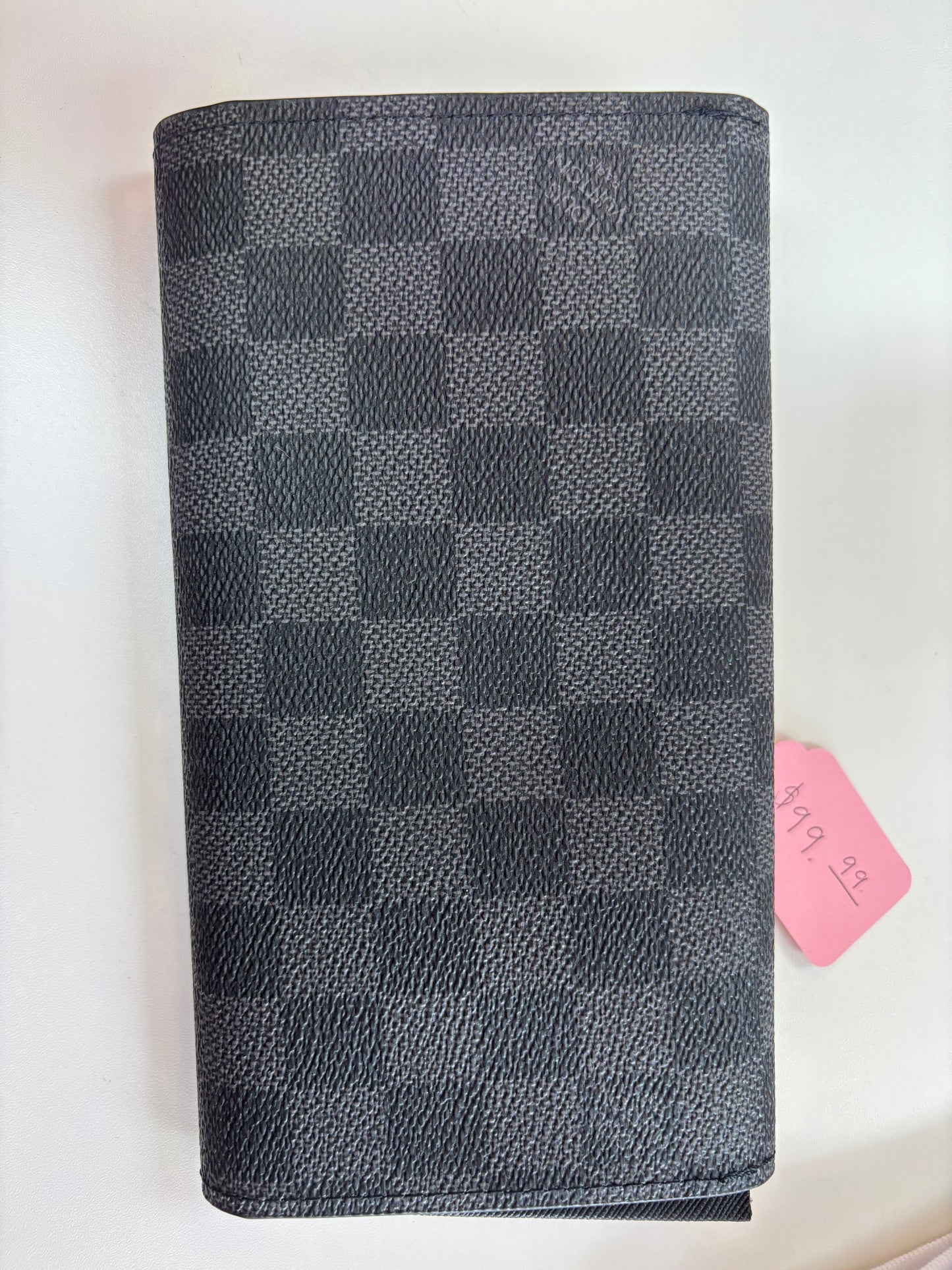 Inspired Graphite Check Envelope Wallet