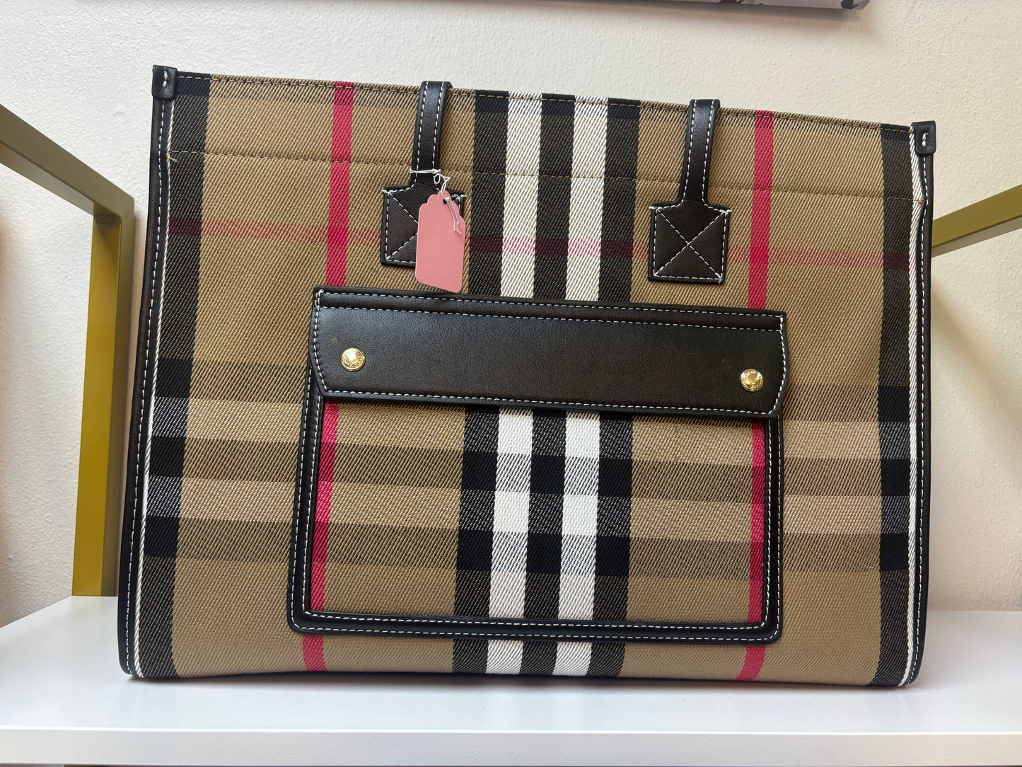 Inspired Classic Plaid Tote Bag