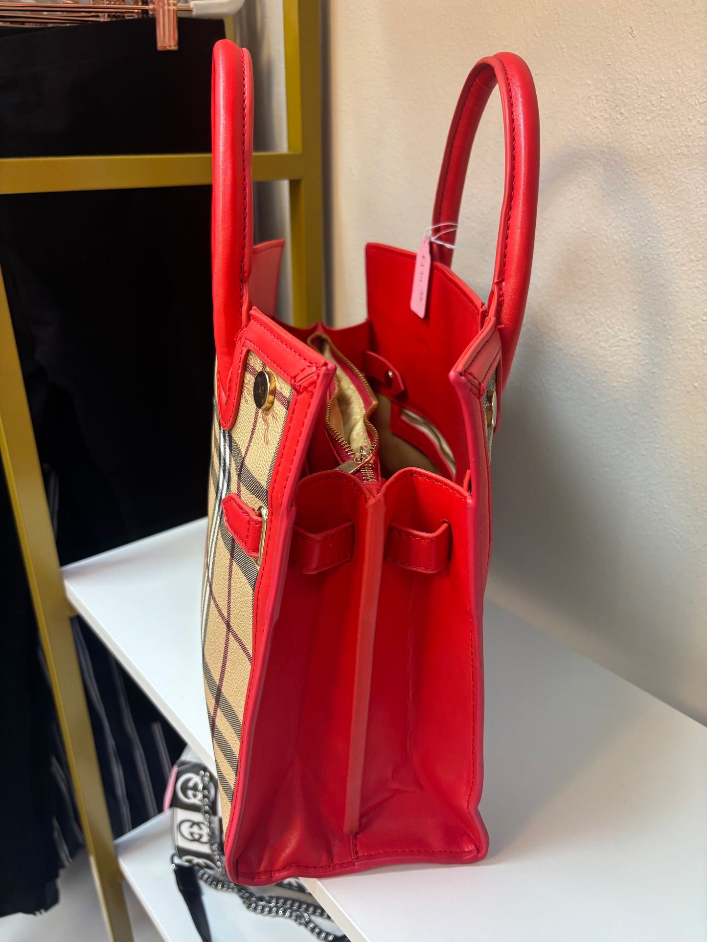 Inspired Plaid Mini Structured Tote