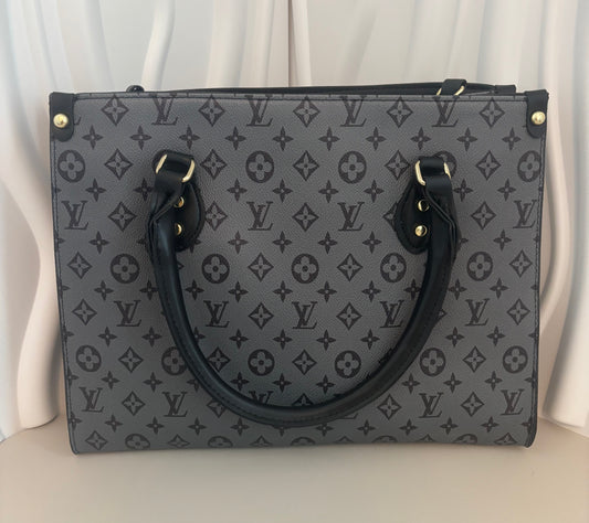 Inspired Grey Monogram Shopper Tote 🖤👜