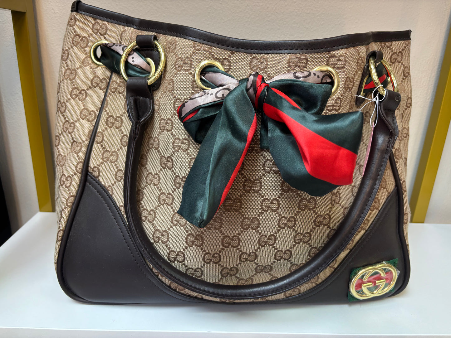 Inspired Monogram Canvas Tote Bag