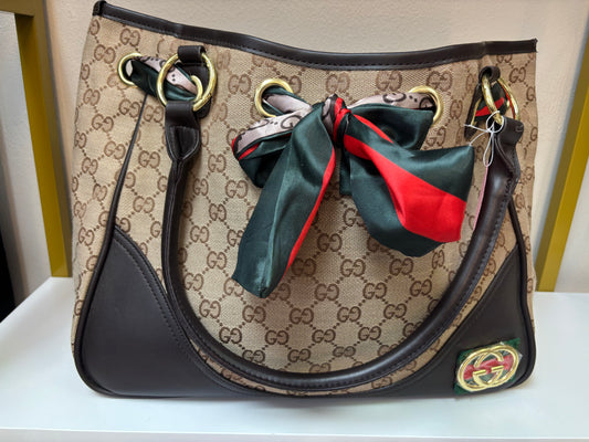 Inspired Monogram Canvas Tote Bag