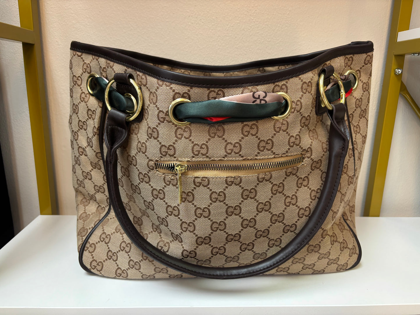 Inspired Monogram Canvas Tote Bag