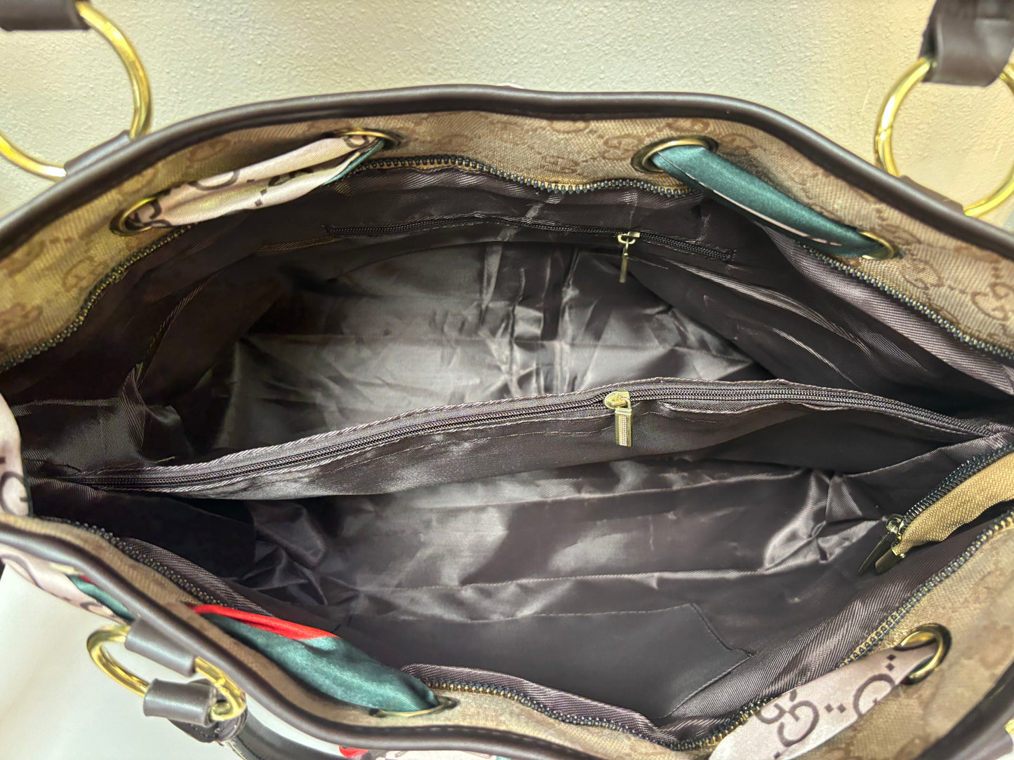 Inspired Monogram Canvas Tote Bag