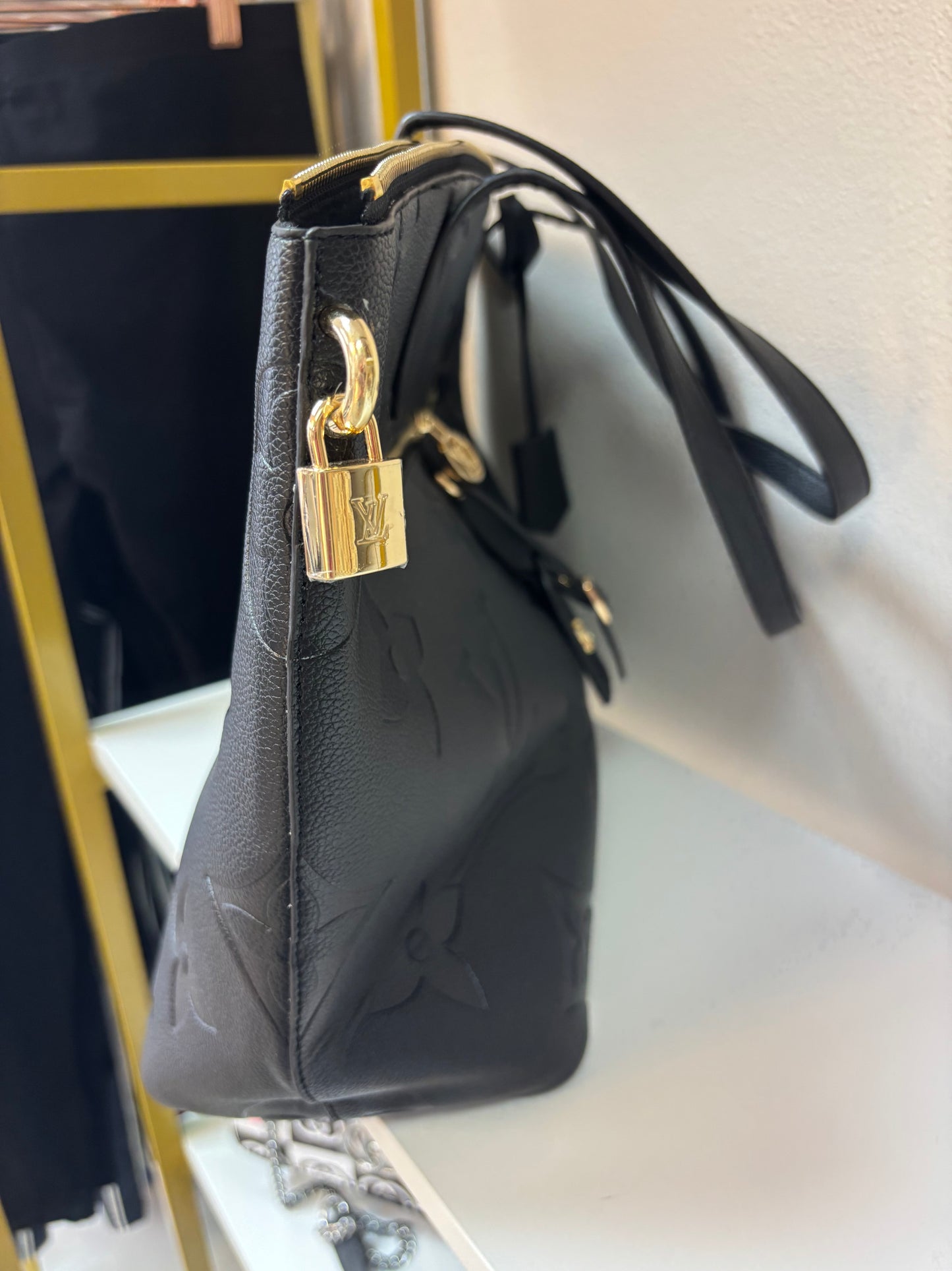 Inspired Embossed Monogram Luxe Tote