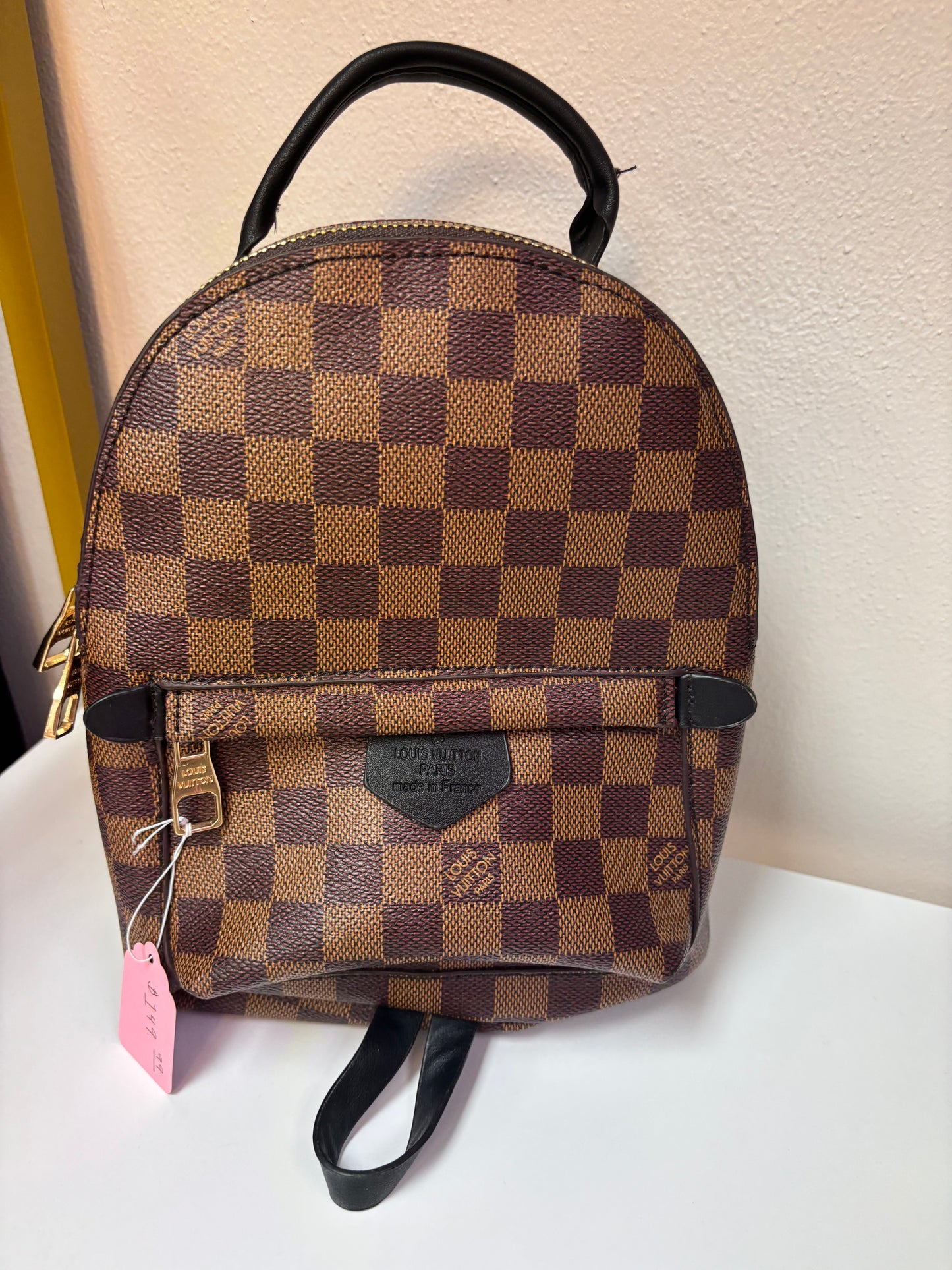 Inspired Checkered Mini Backpack