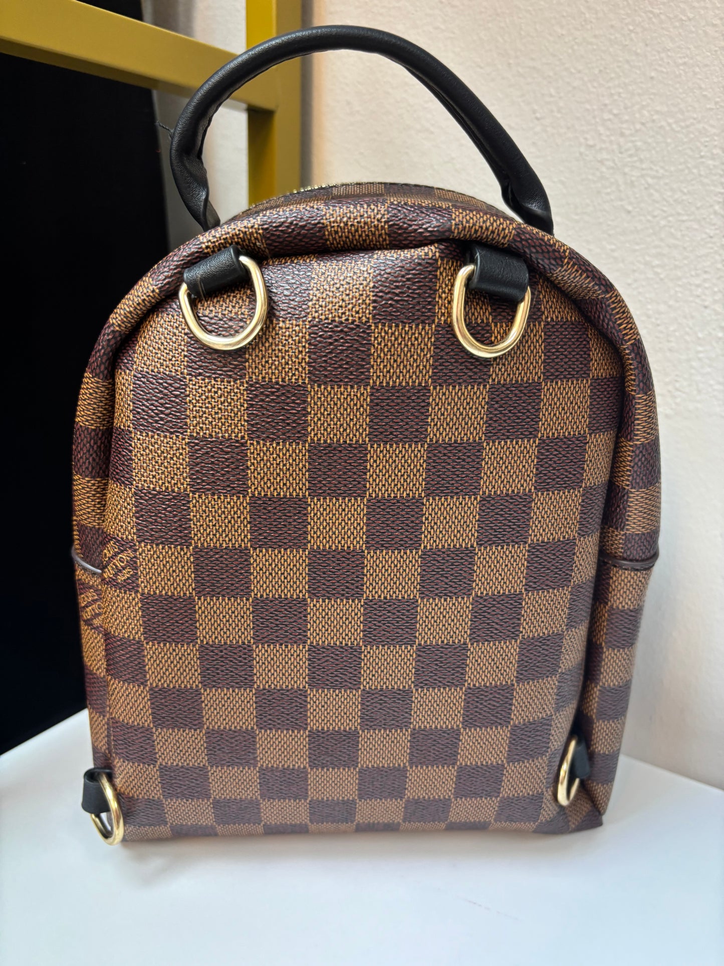 Inspired Checkered Mini Backpack