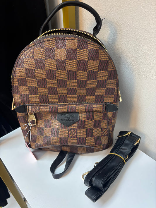 Inspired Checkered Mini Backpack