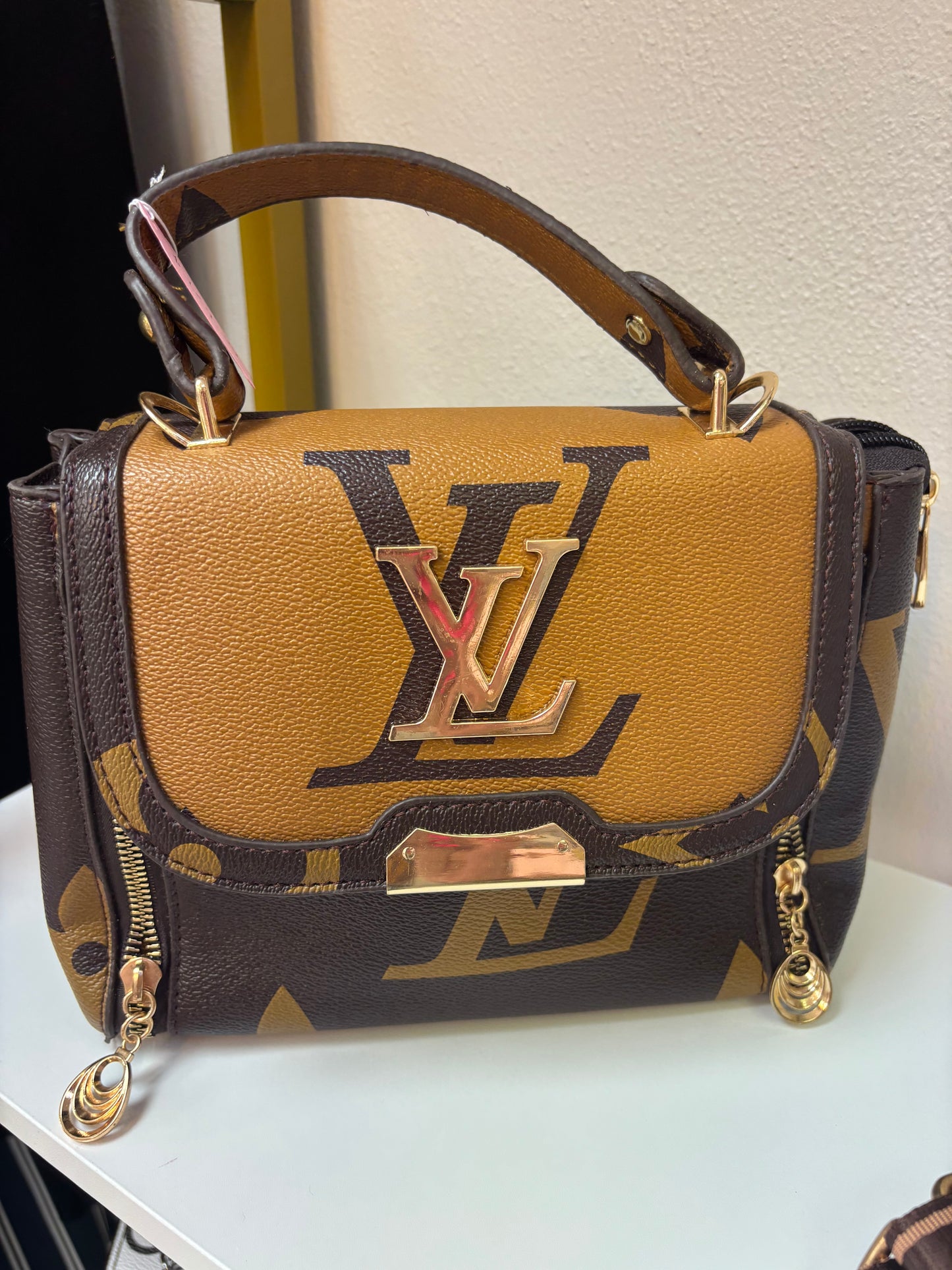 Inspired Oversized Monogram Flap Satchel