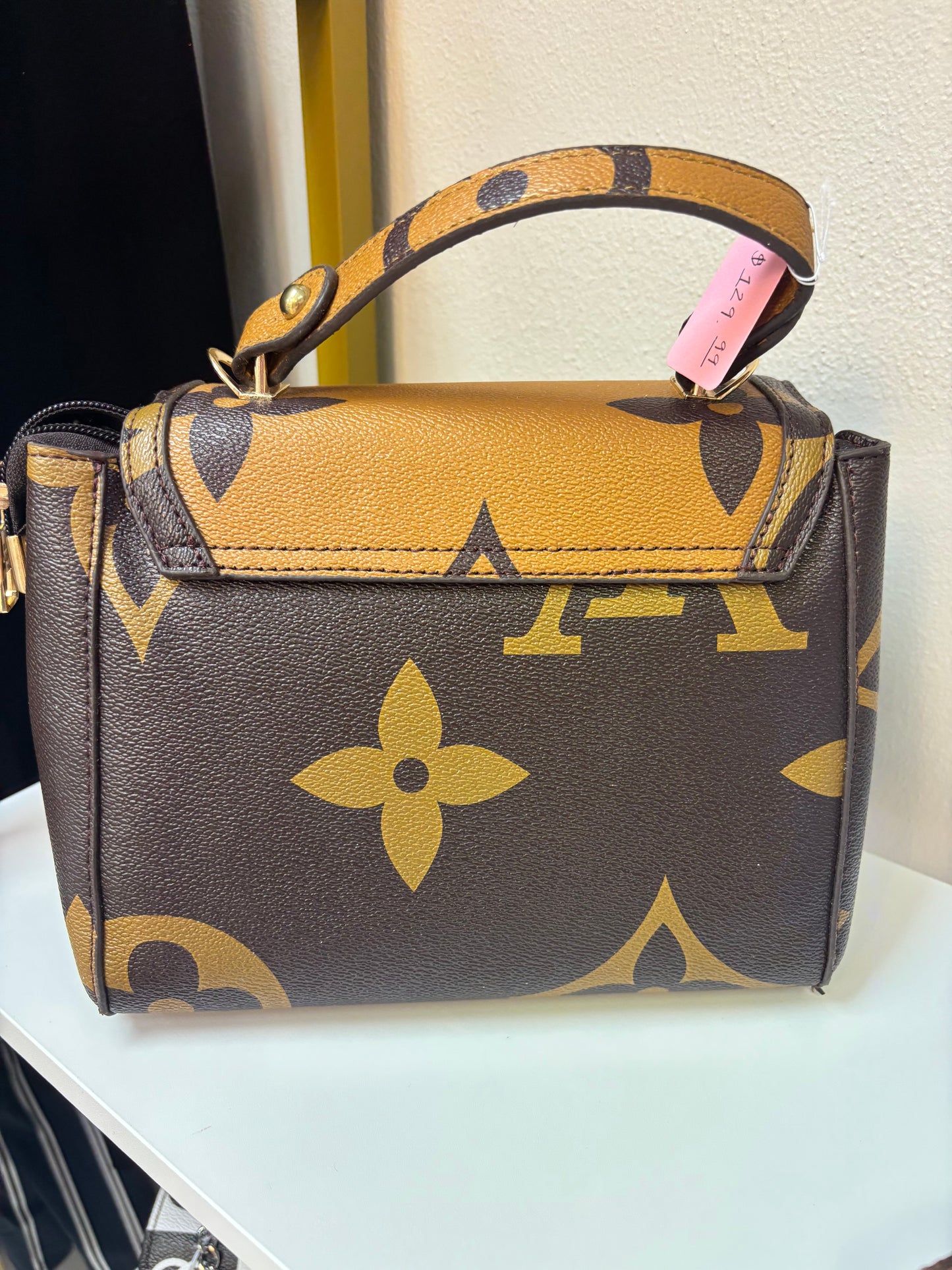 Inspired Oversized Monogram Flap Satchel