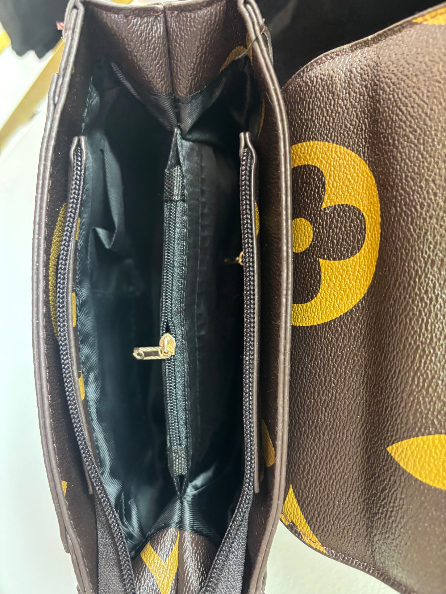 Inspired Oversized Monogram Flap Satchel