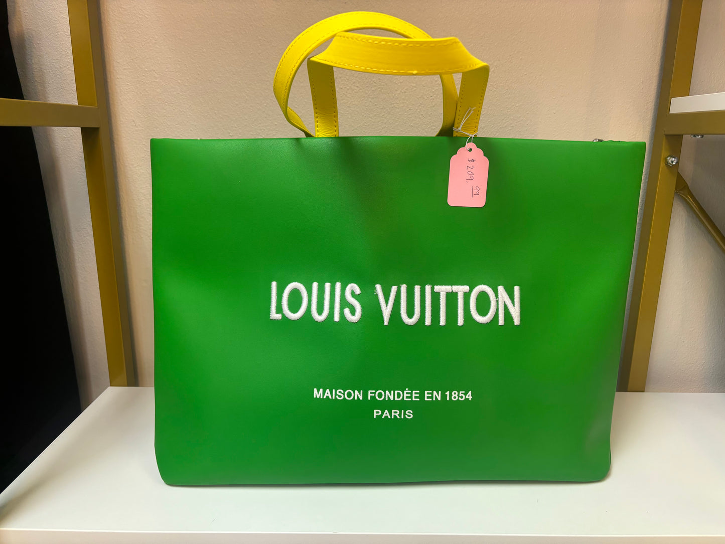 Inspired Neon Green Statement Tote