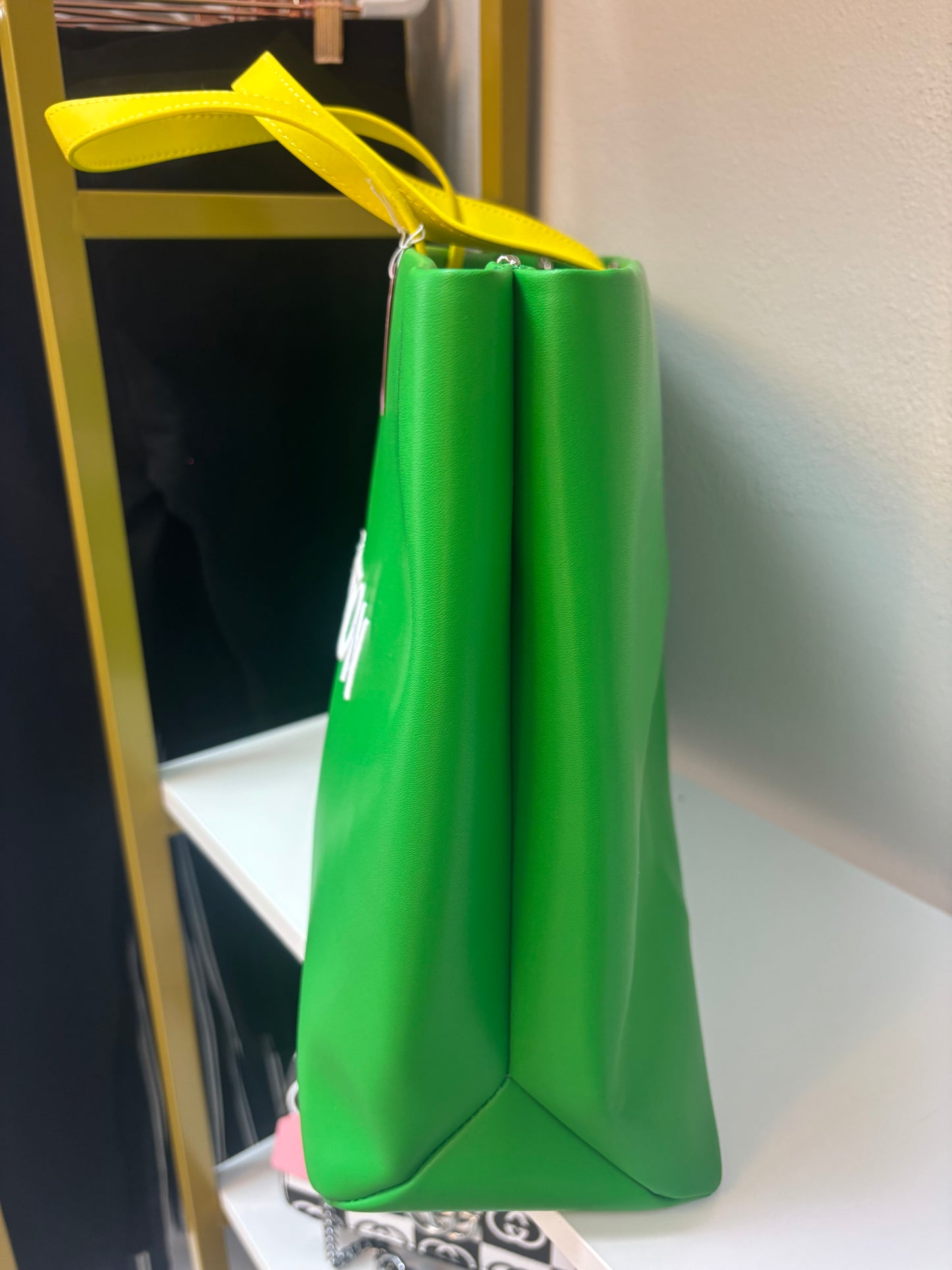 Inspired Neon Green Statement Tote