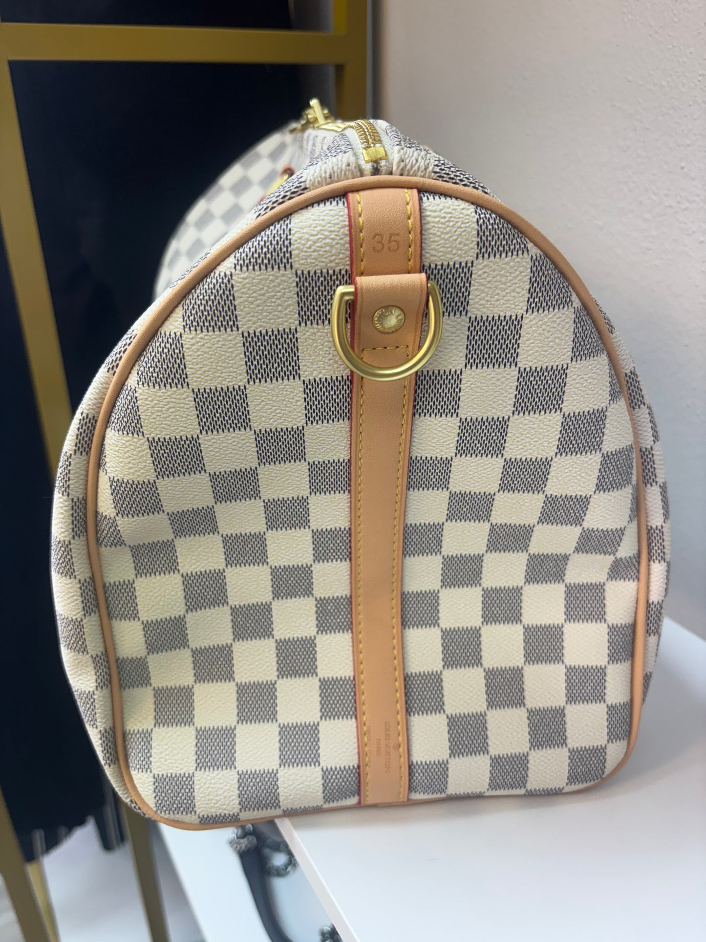 Inspired Checkered Luxury Travel Tote