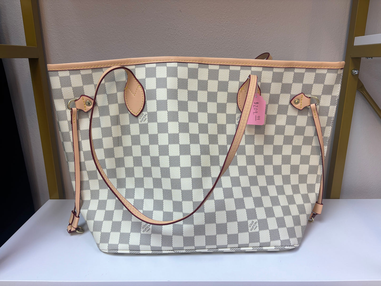 Inspired Checkered Luxe Carryall Tote