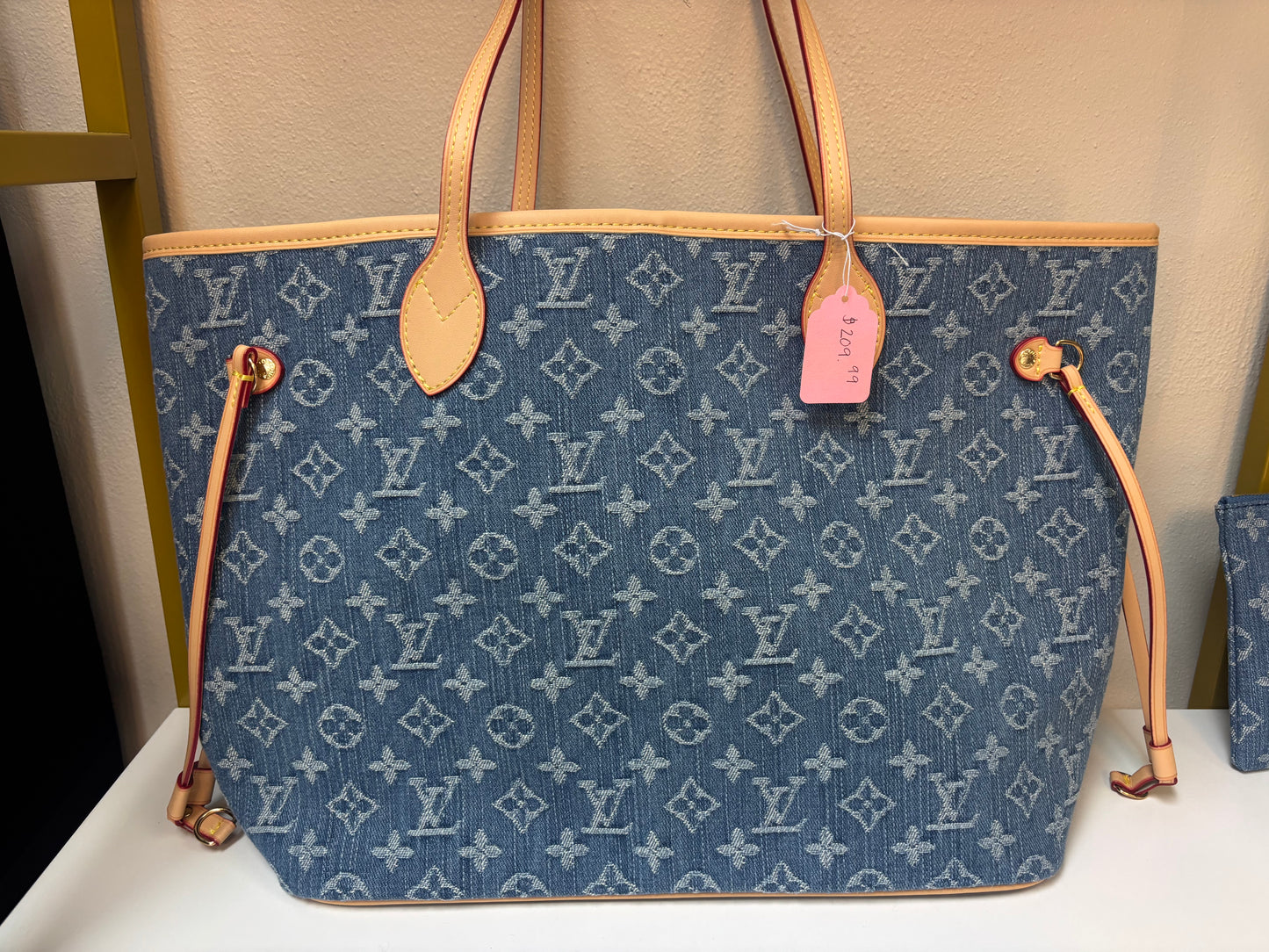 Inspired Denim Monogram Luxe Carryall Tote