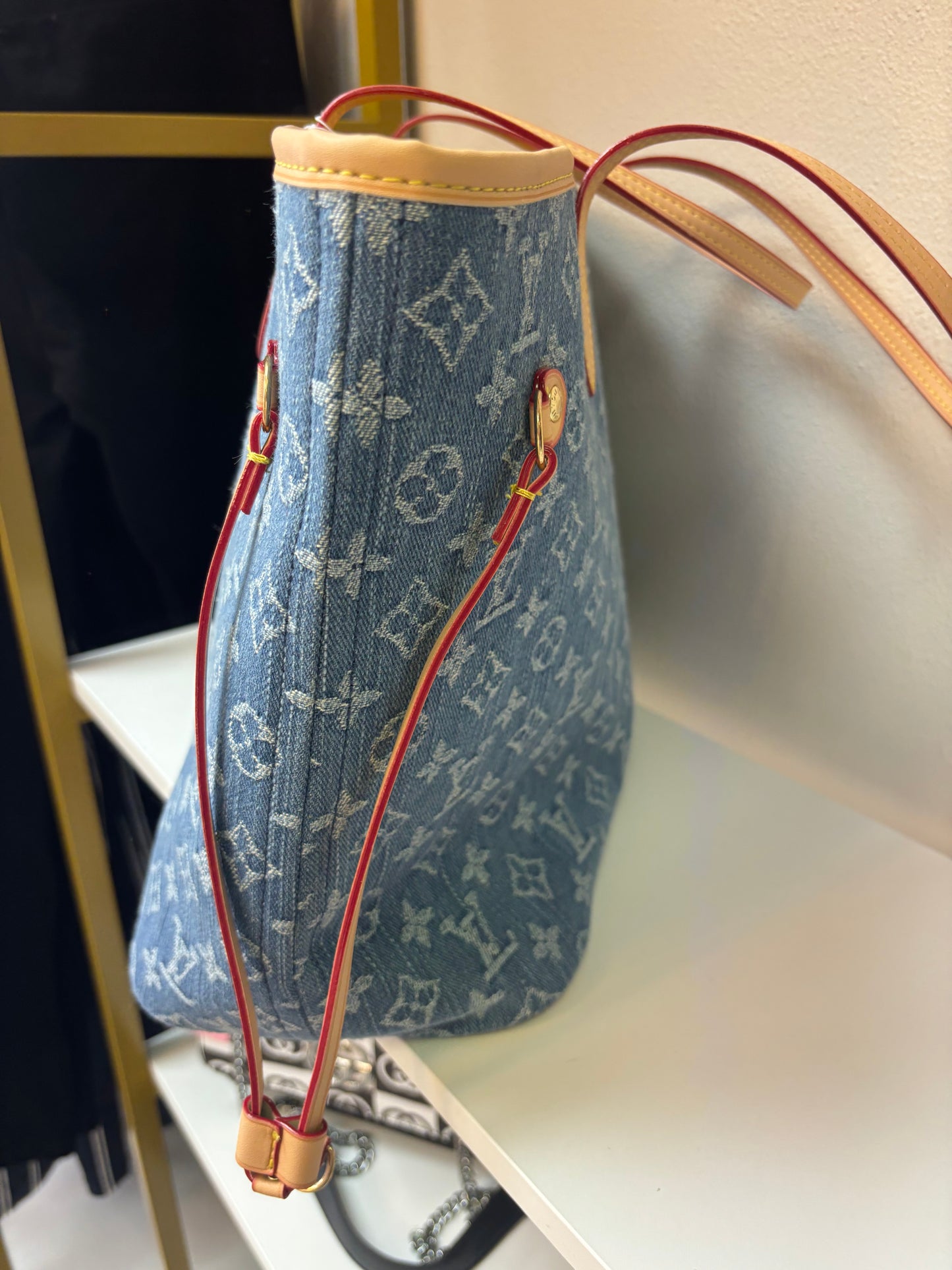 Inspired Denim Monogram Luxe Carryall Tote