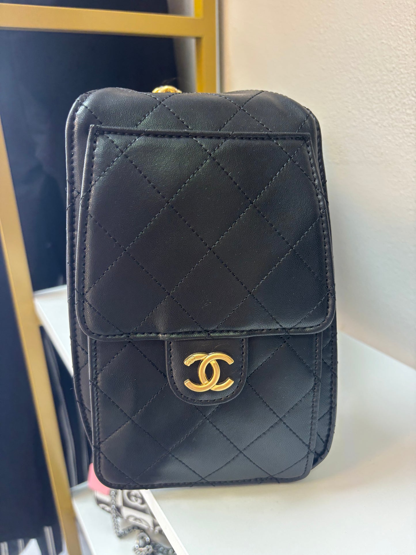 Inspired Quilted Chain Handbag